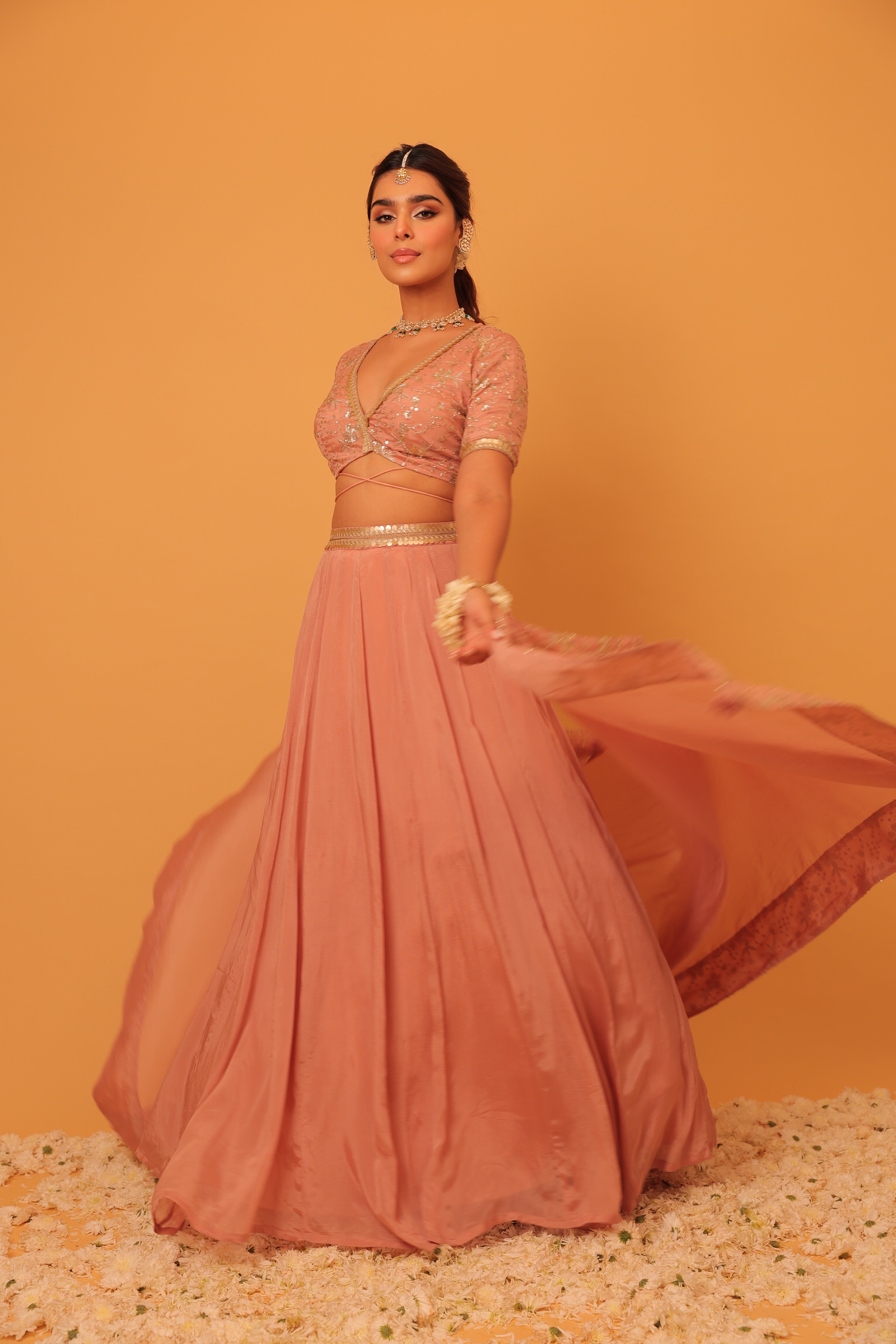 Alaya Mehfil Blush Pink Lehenga Set