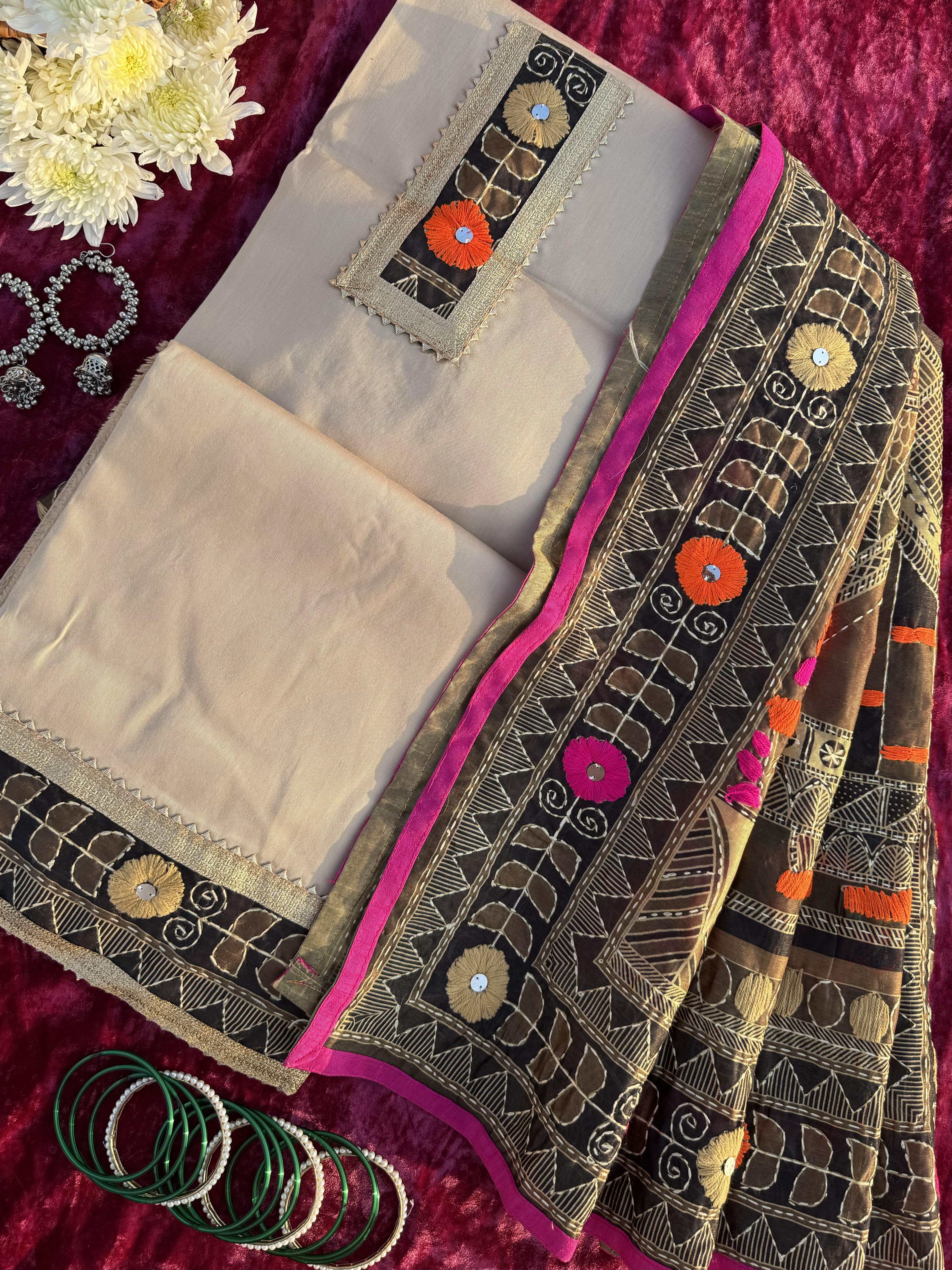 Alaya Rozana Rang Bahaar Unstitched Suit Set