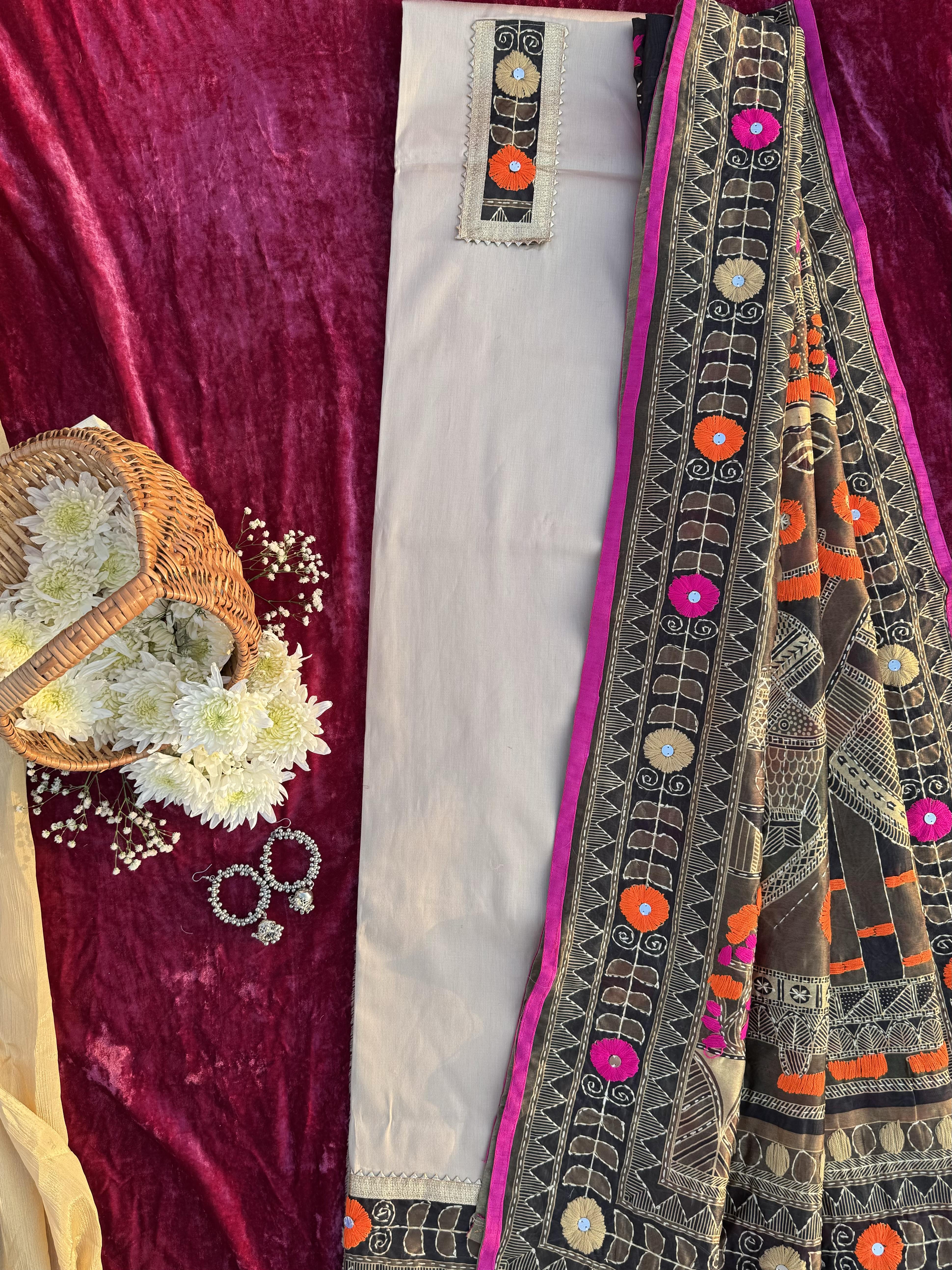 Alaya Rozana Rang Bahaar Unstitched Suit Set