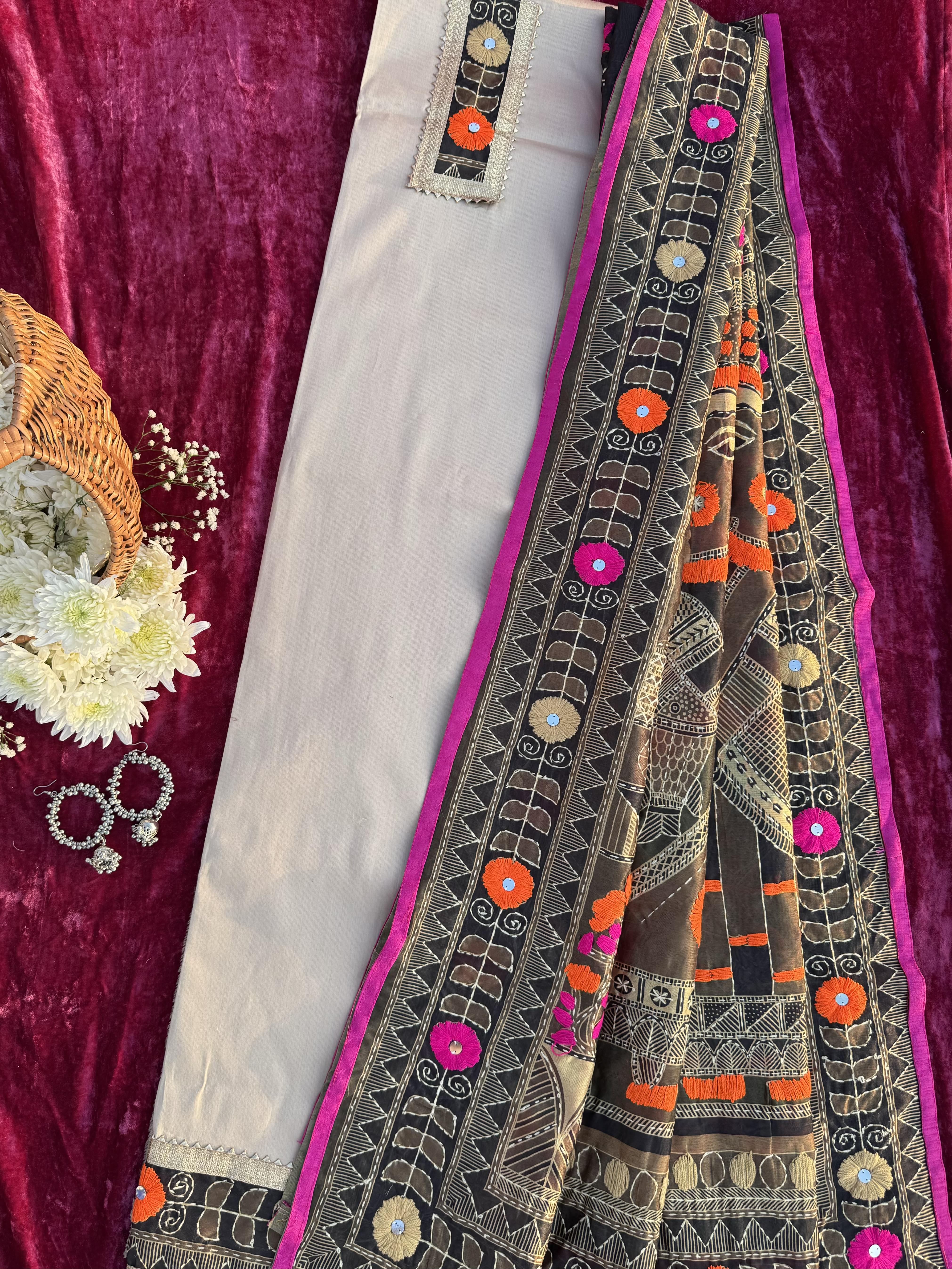 Alaya Rozana Rang Bahaar Unstitched Suit Set