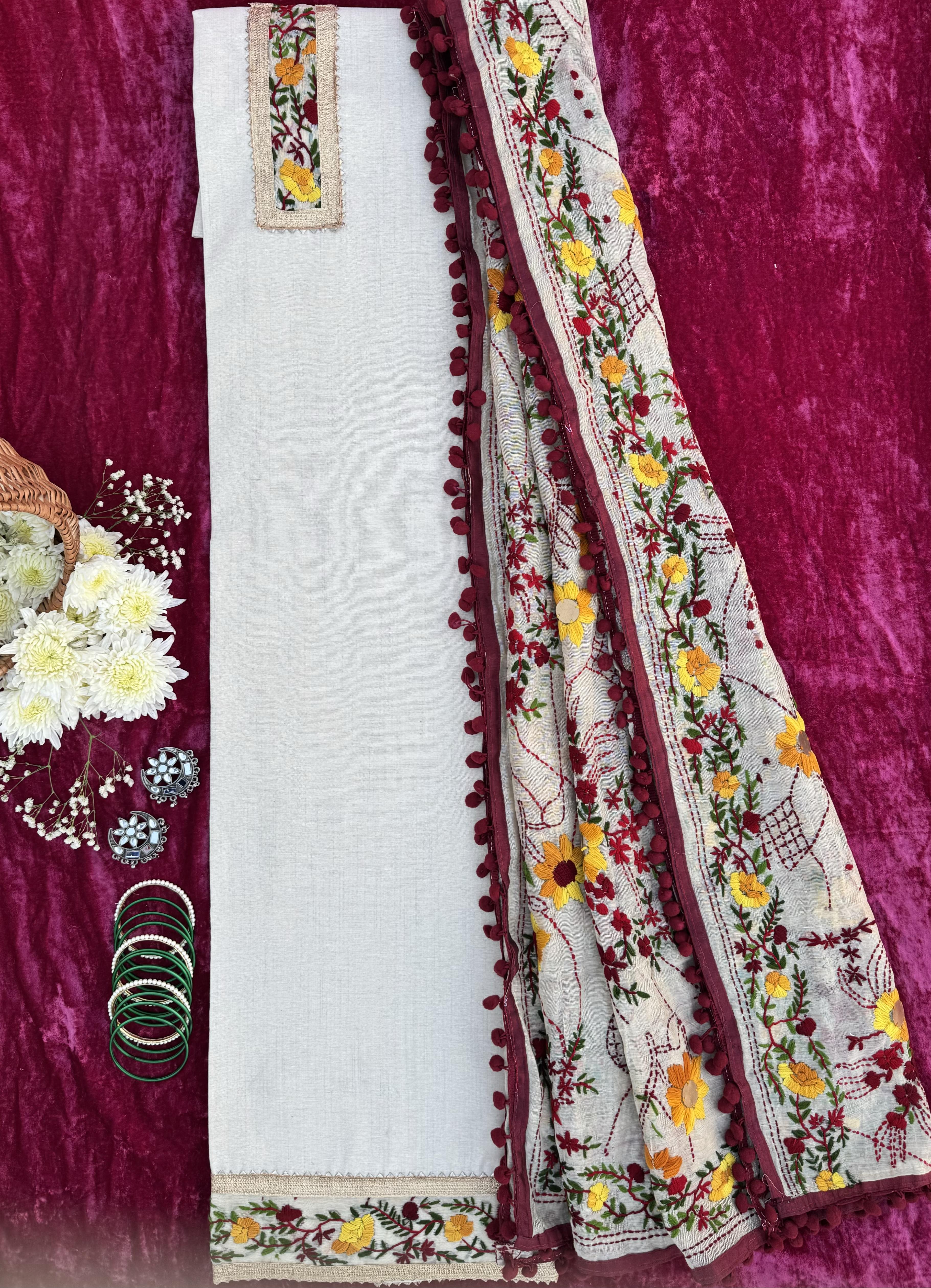 Alaya Rozana Ruby Siyahi Unstitched Suit Set