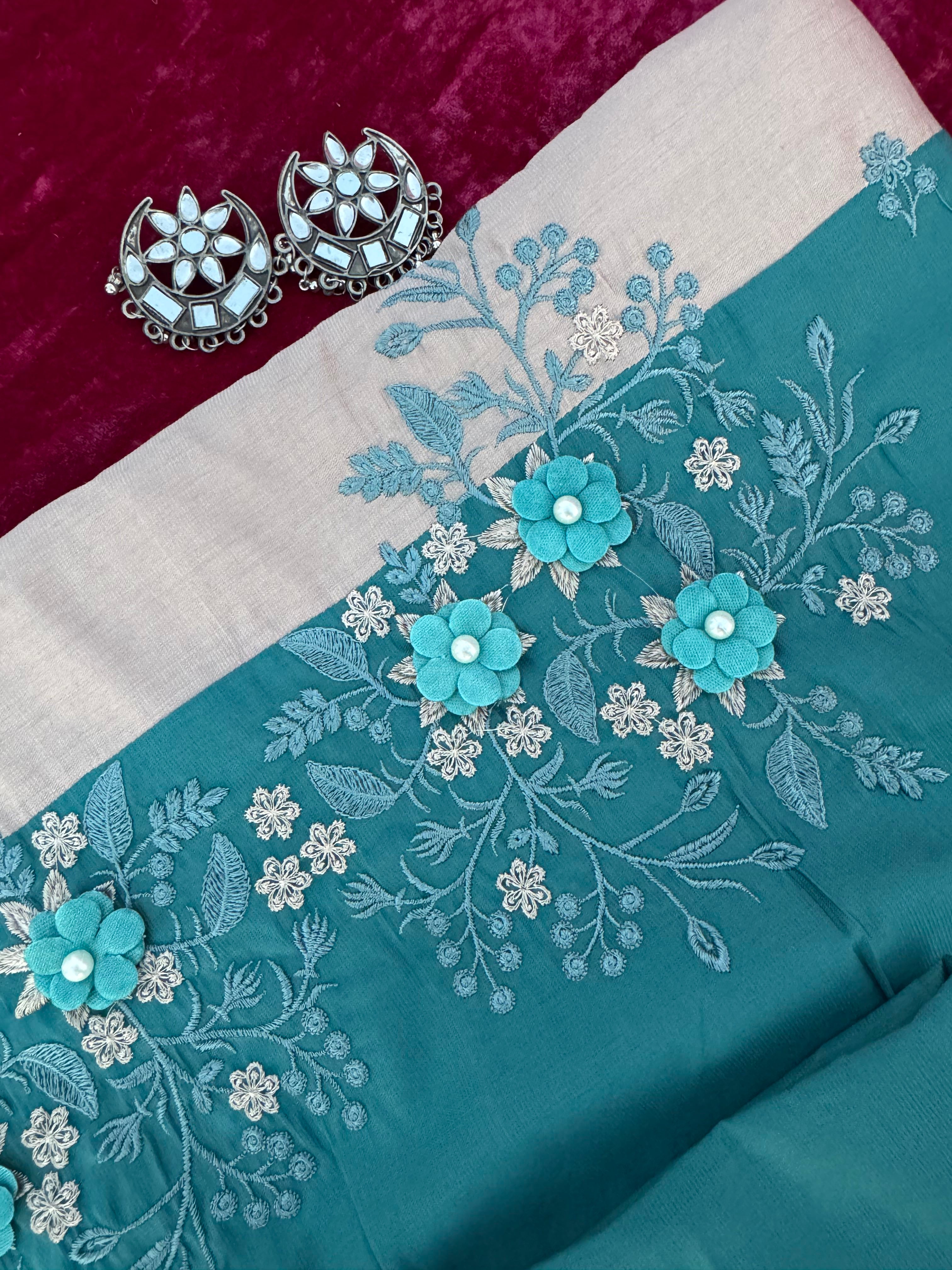 Alaya Rozana Blue Nazakat Unstitched Suit Set
