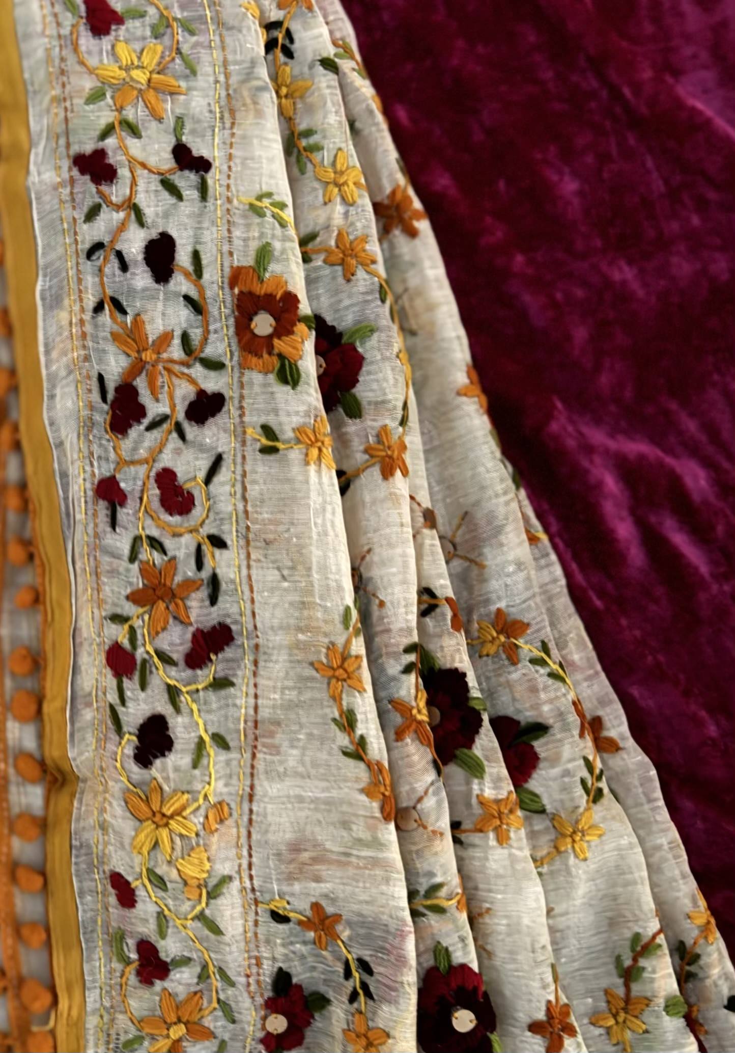 Alaya Rozana Yellow Siyahi Unstitched Suit Set