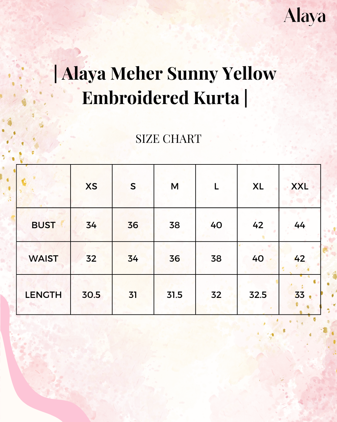 Alaya Meher Sunny Yellow Embroidered Kurta