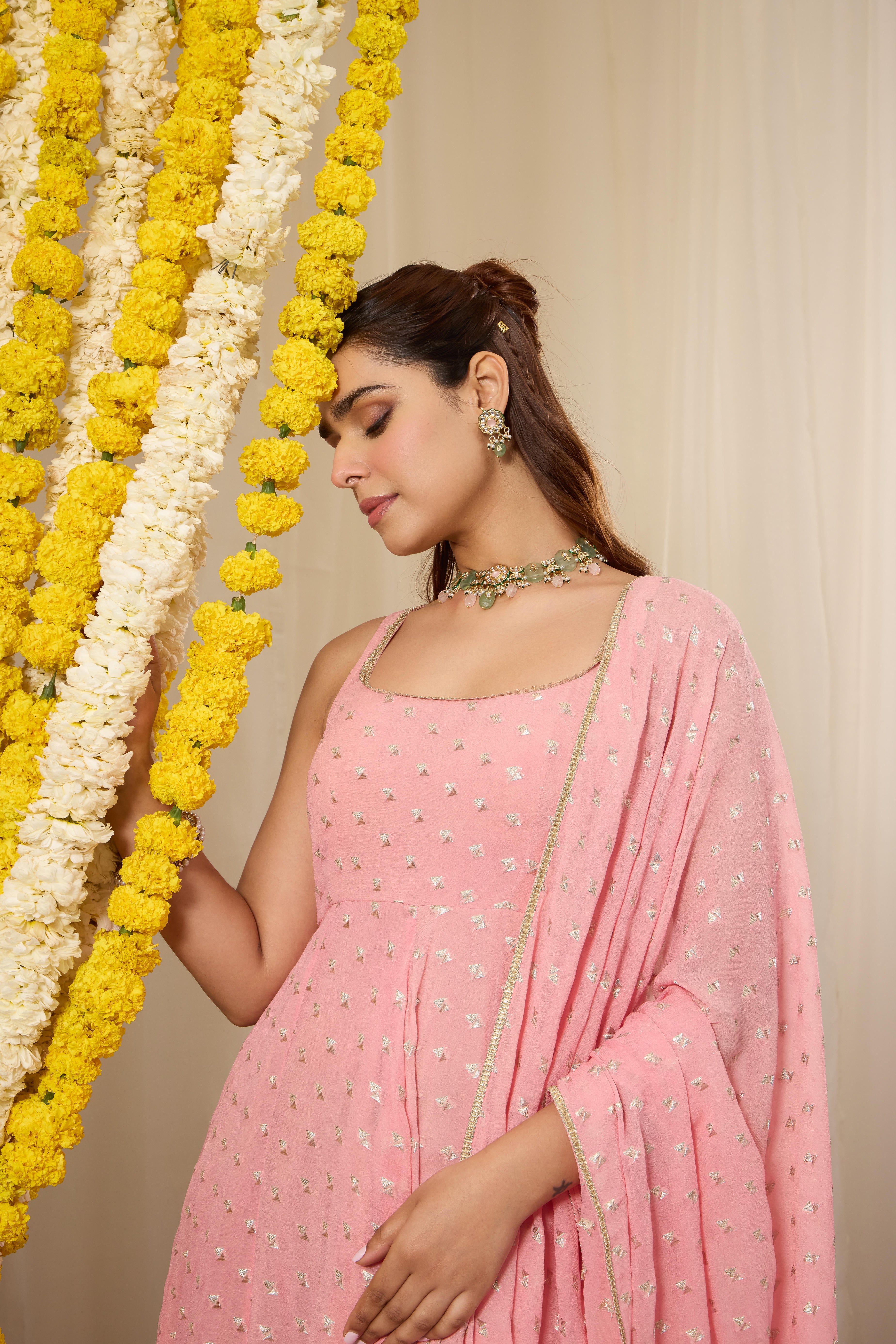 Malang Candy Pink Anarkali Set