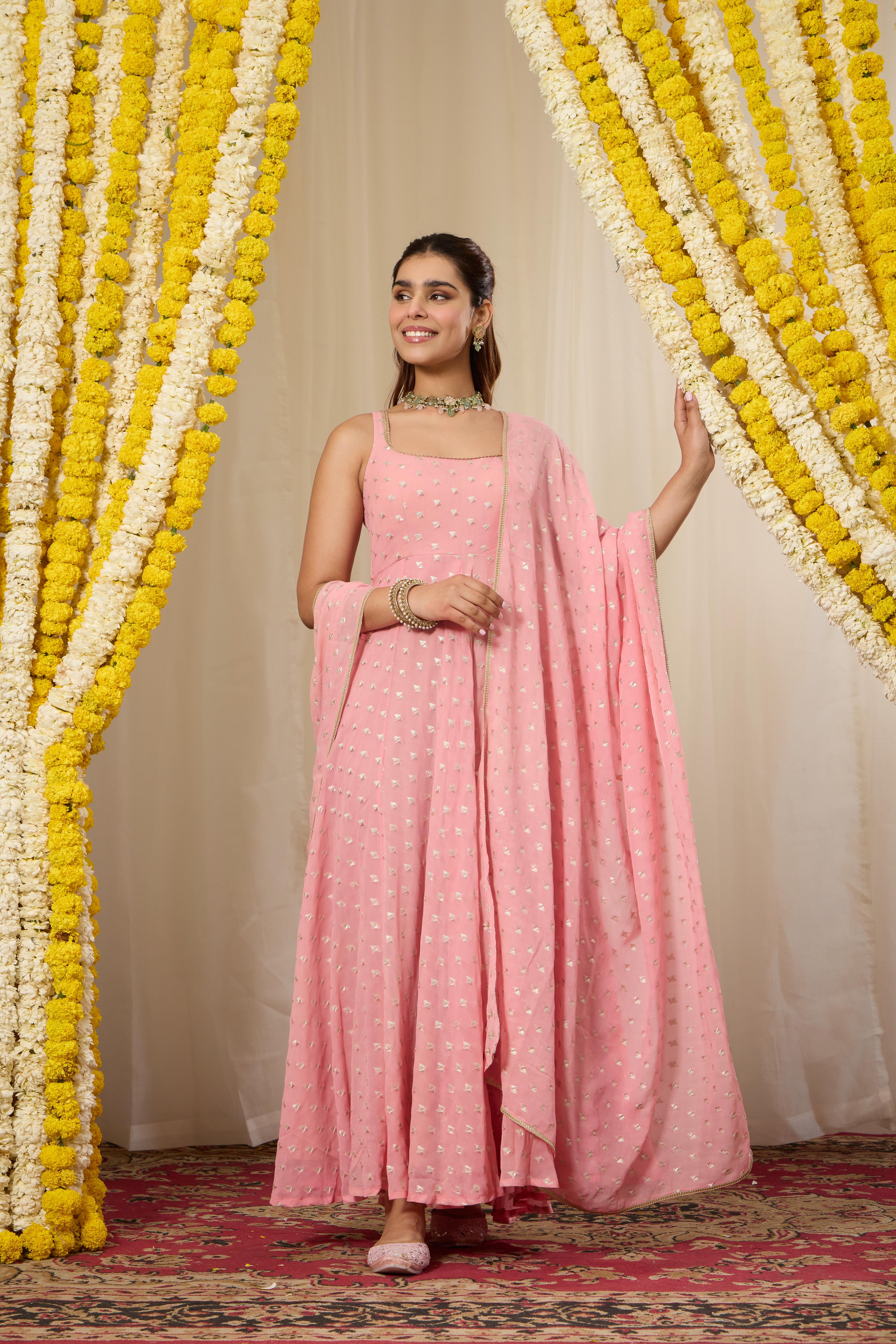 Malang Candy Pink Anarkali Set