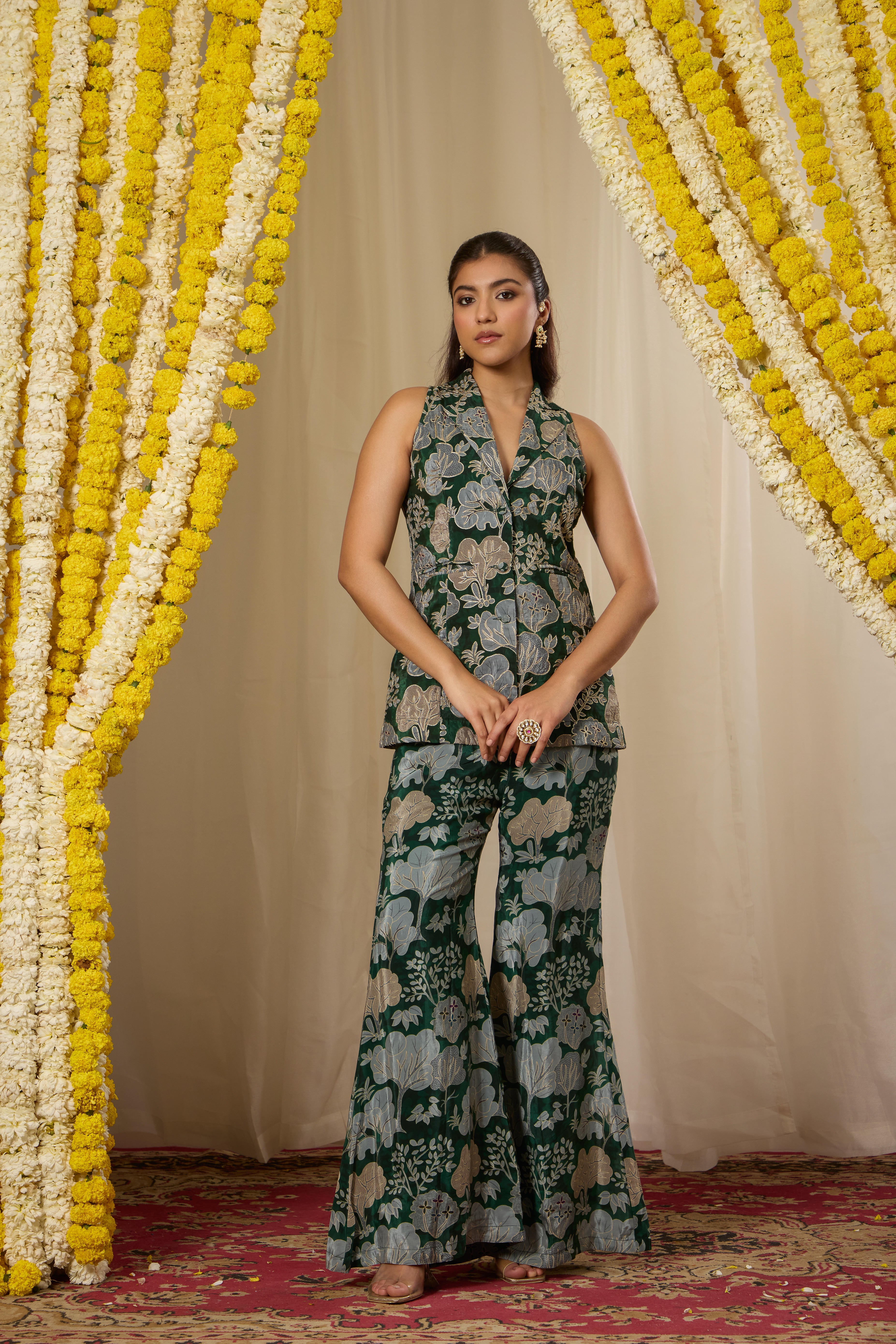 Malang Forest Green Blazer Set