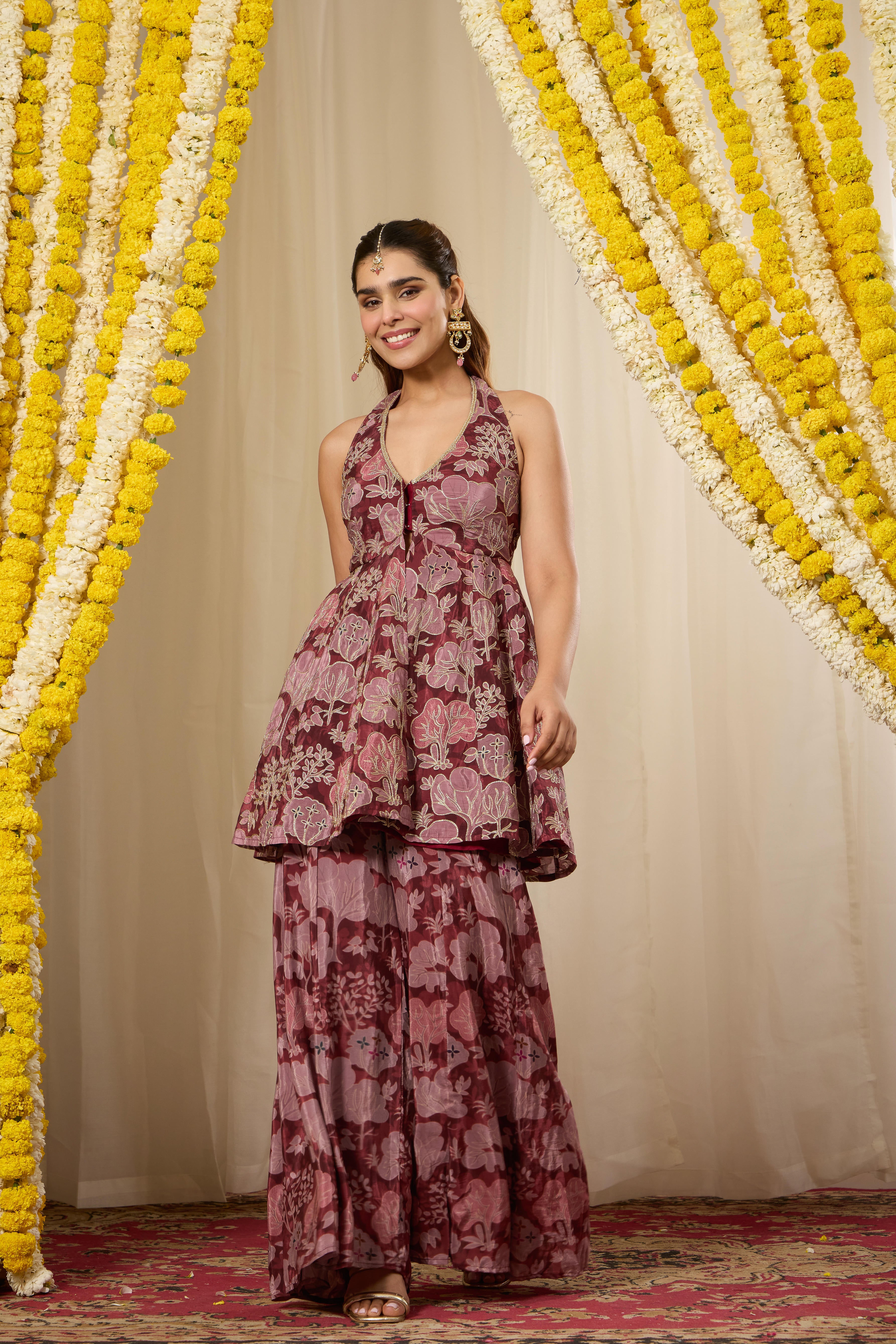 Malang Muted Maroon Kurta Set