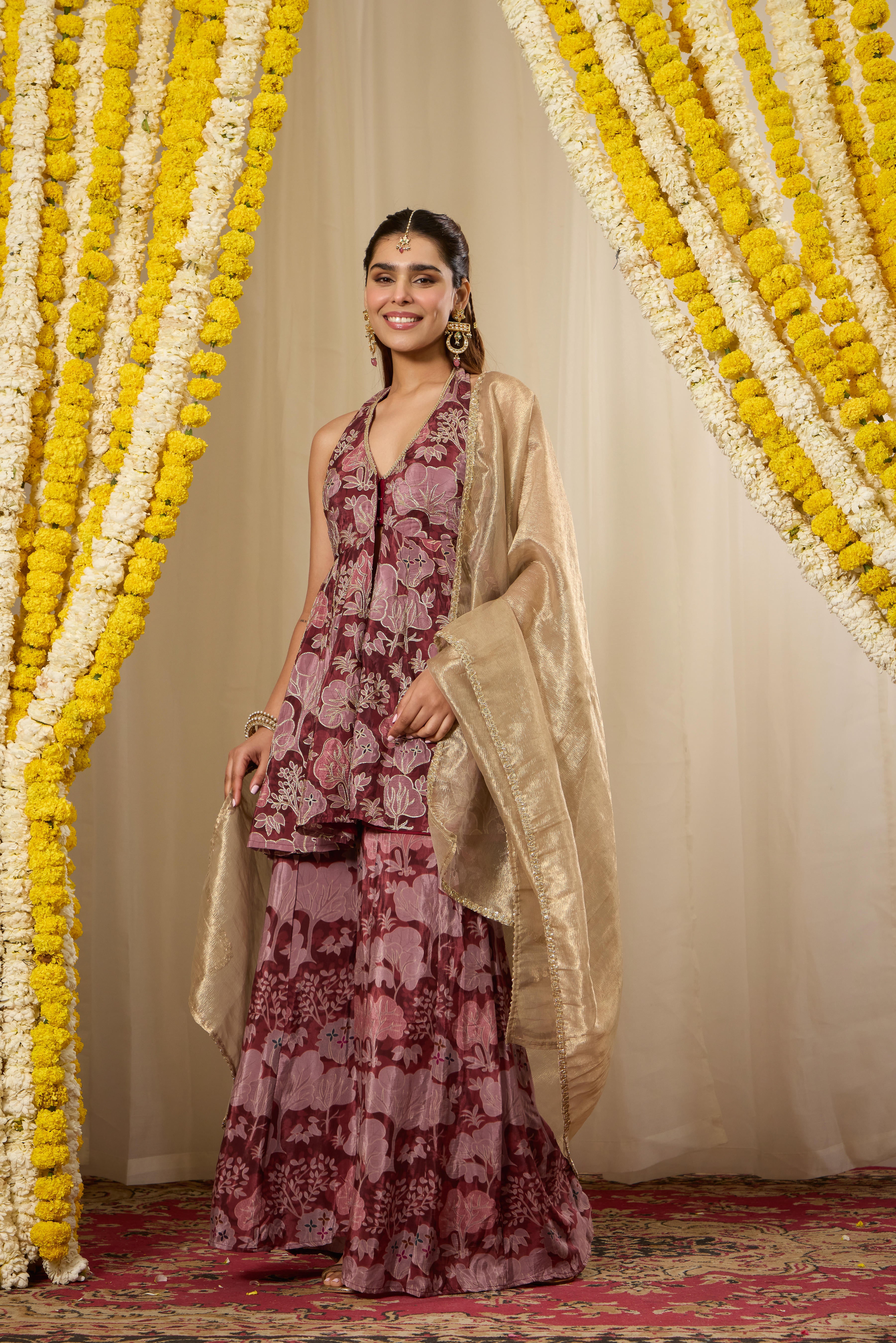 Malang Muted Maroon Kurta Set