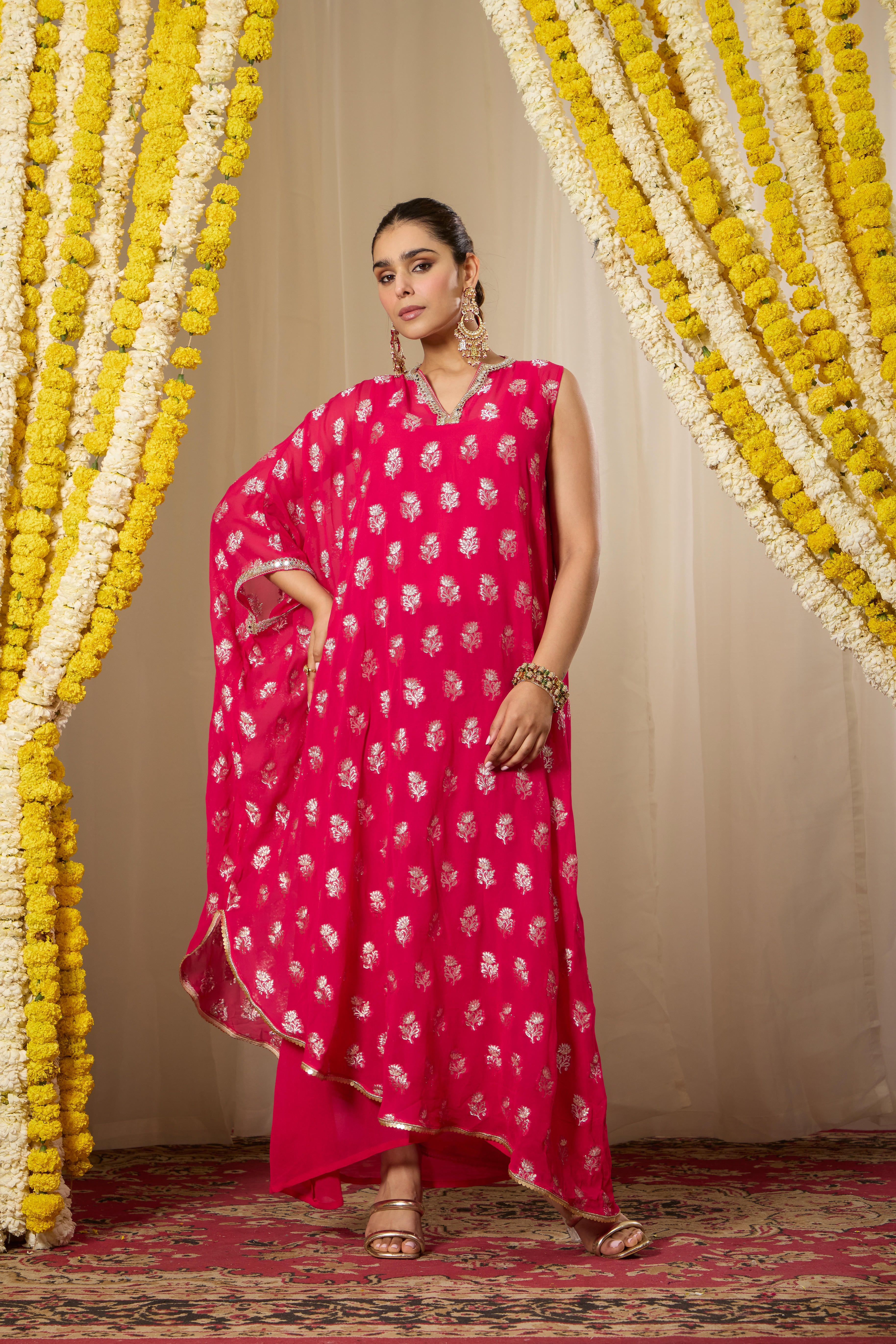 Malang Rich Fuchsia Pink Kaftan