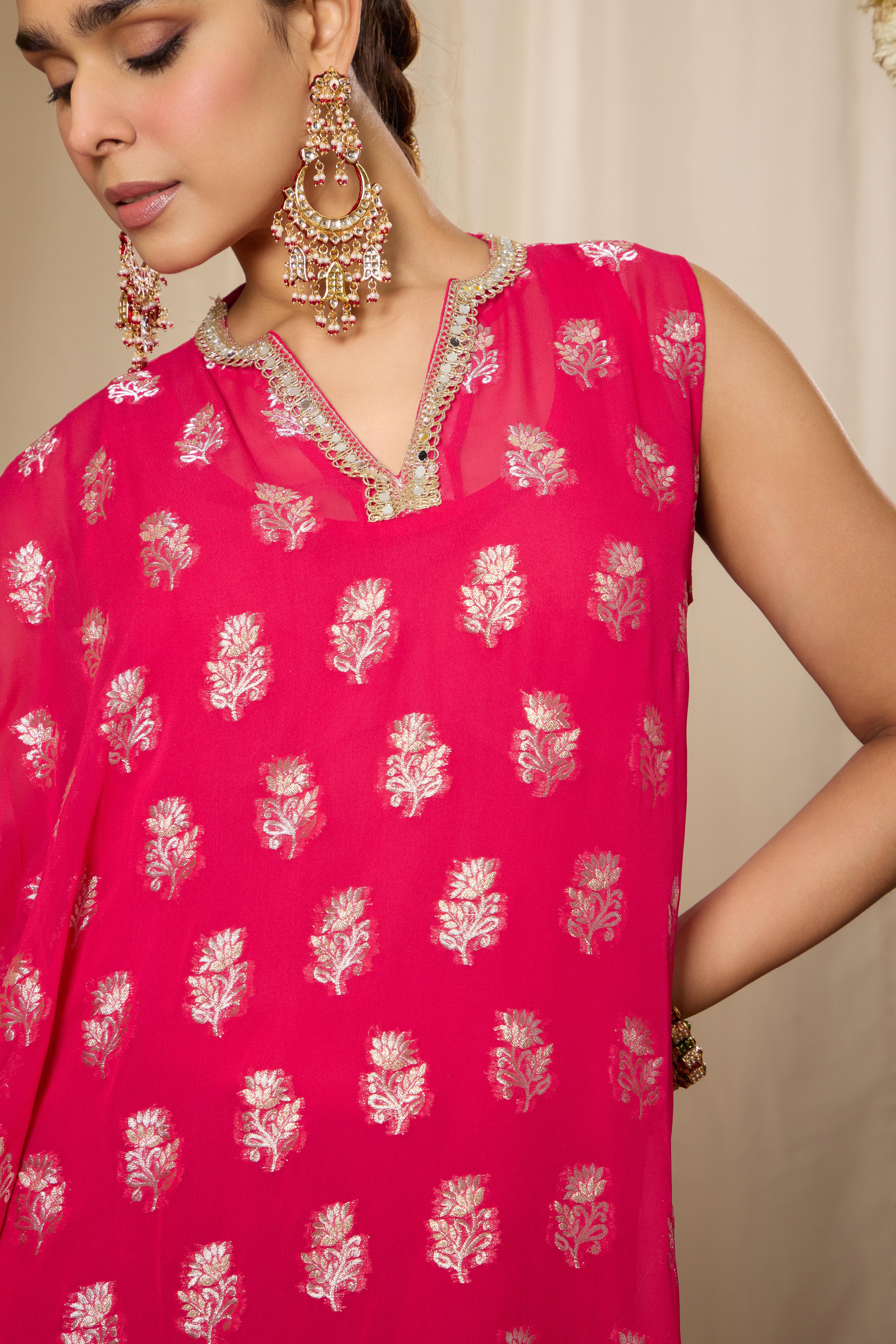 Malang Rich Fuchsia Pink Kaftan