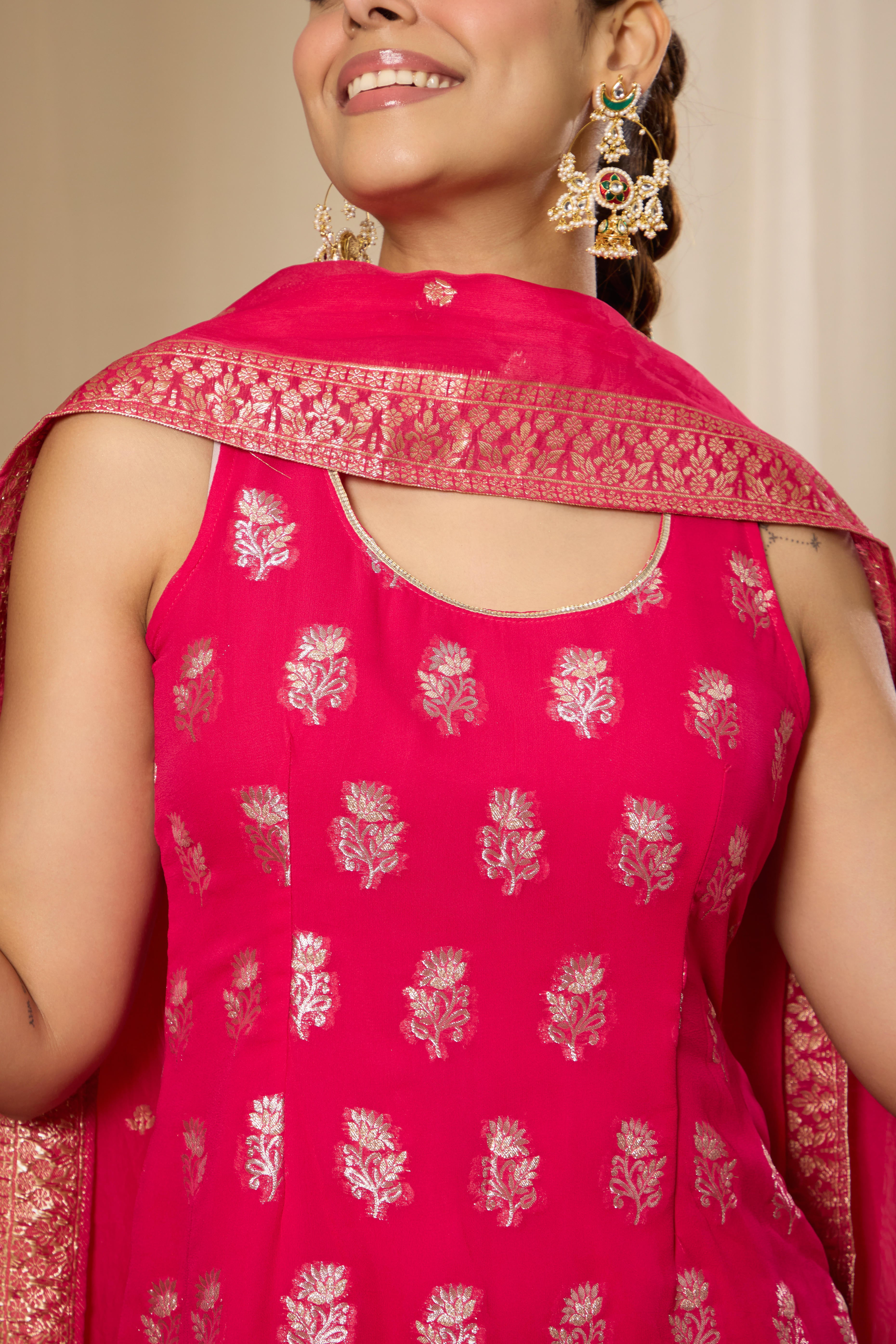 Malang Rich Fuchsia Pink Kurta Set