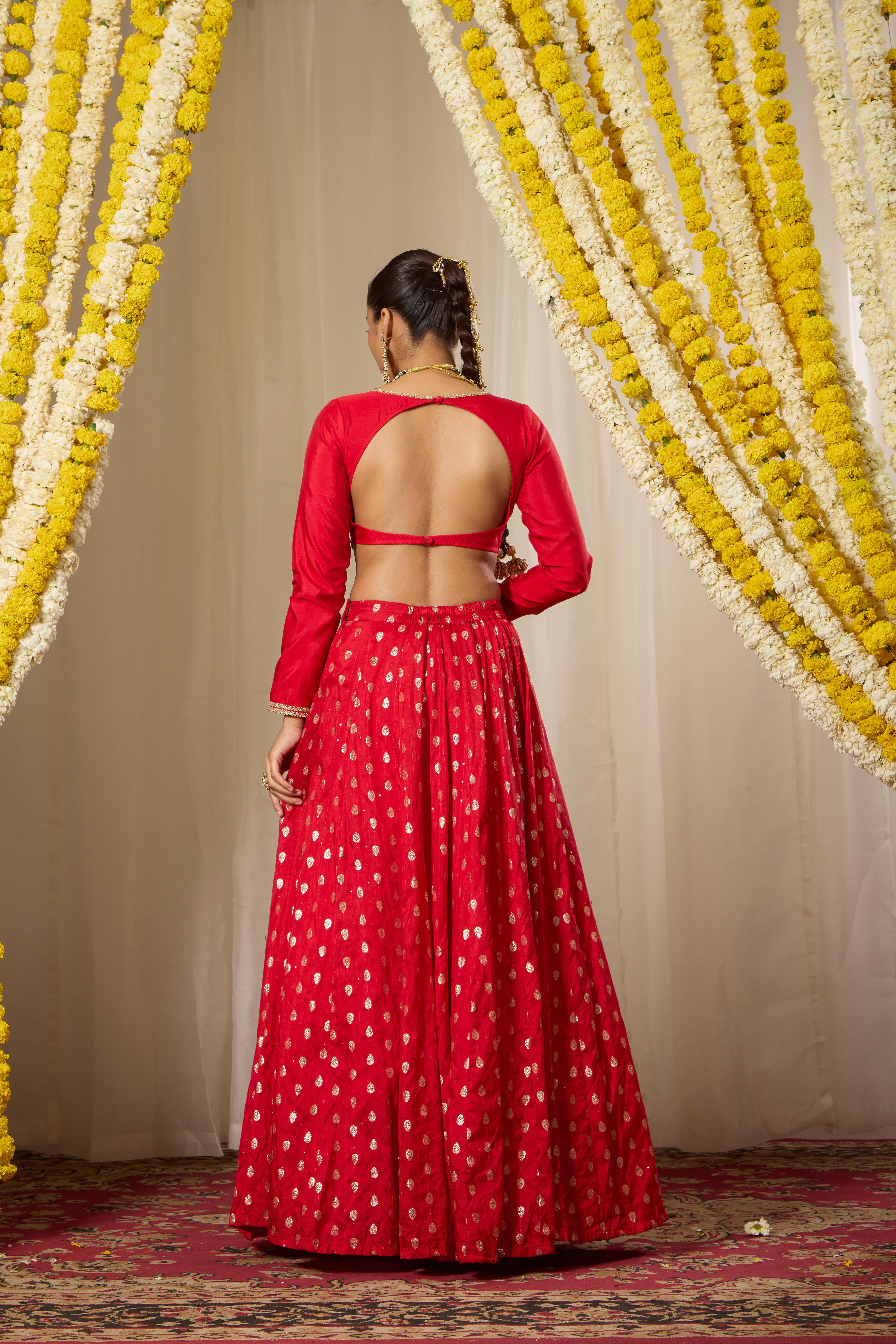 Malang Shahi Red Lehenga Set