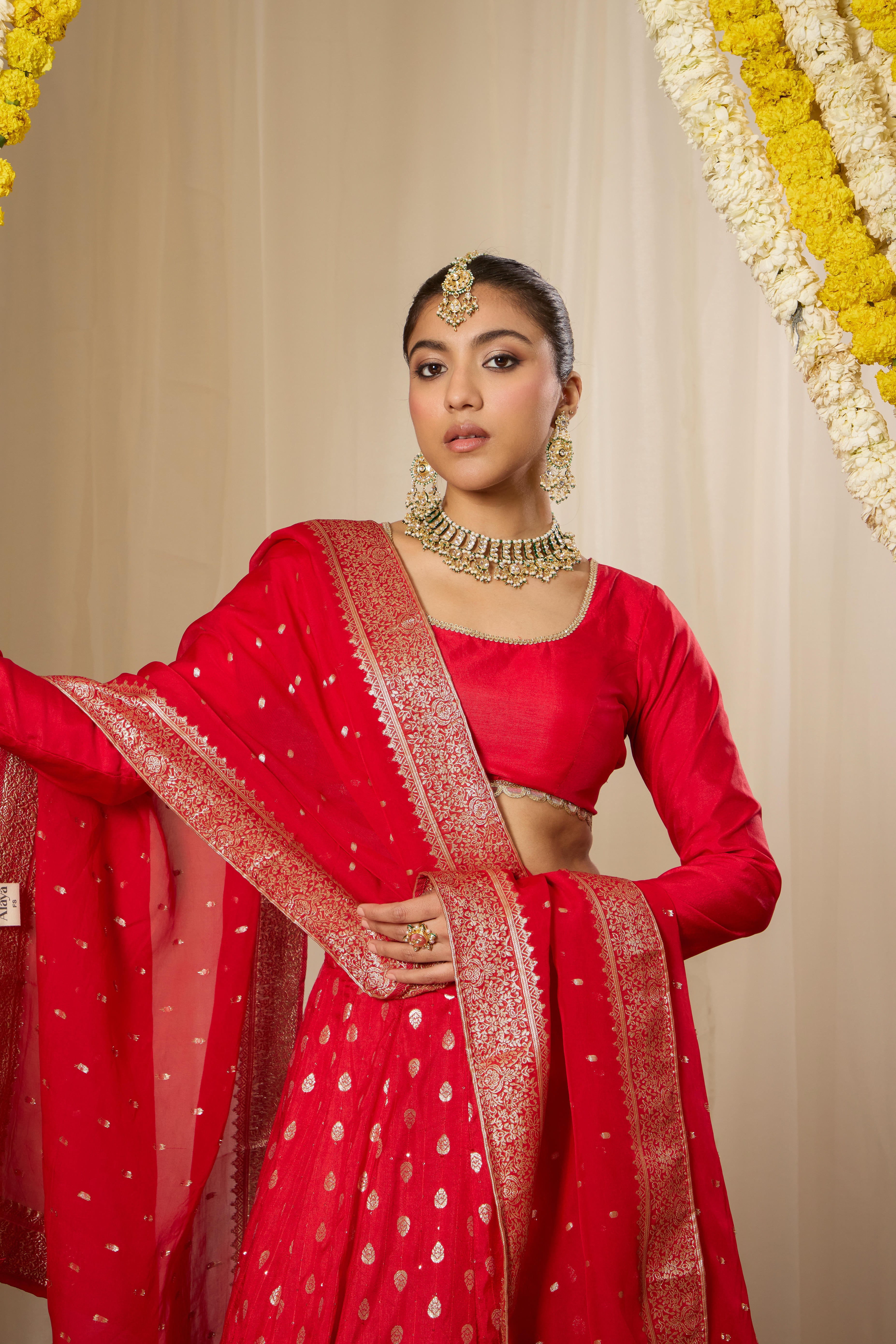 Malang Shahi Red Lehenga Set