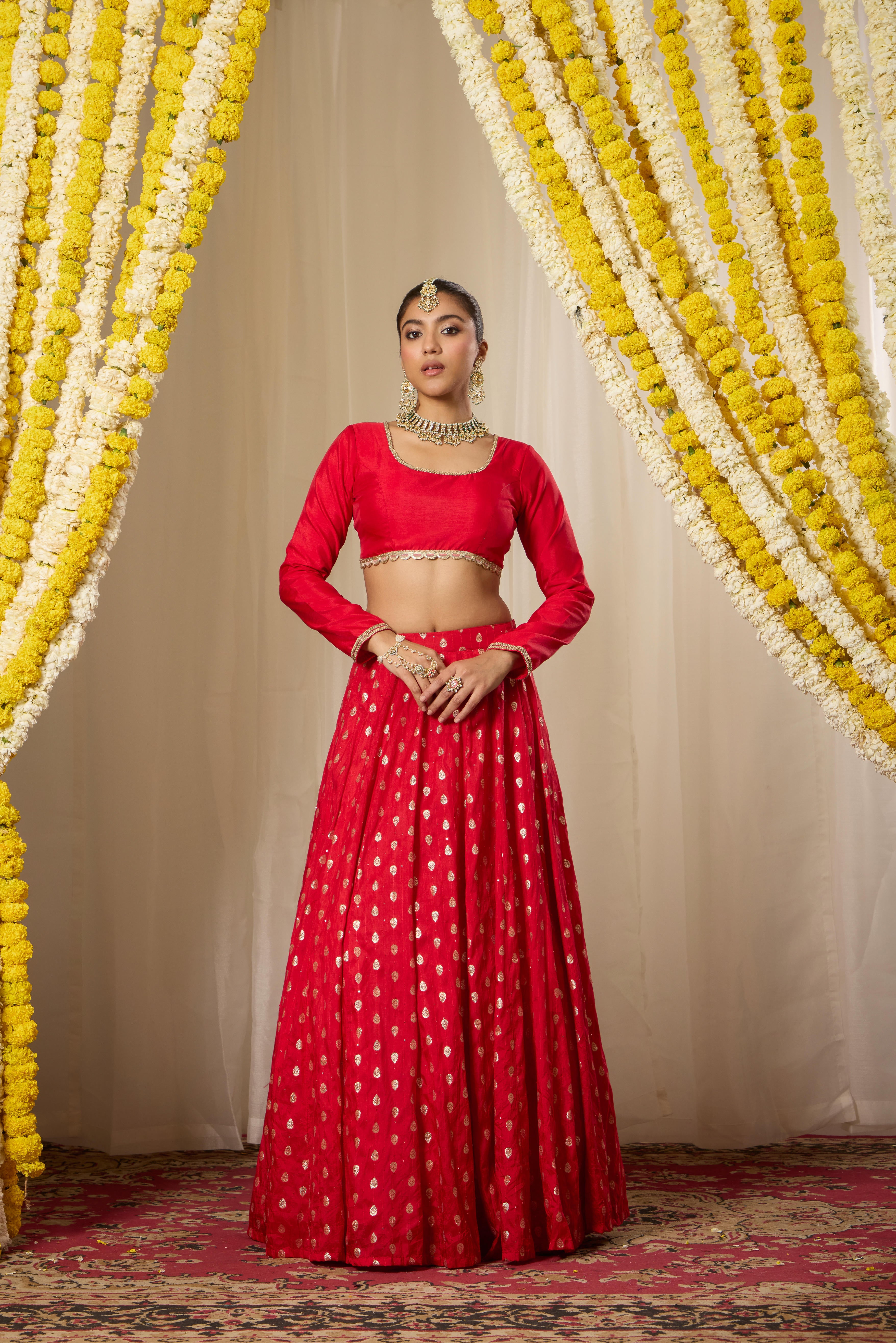 Malang Shahi Red Lehenga Set