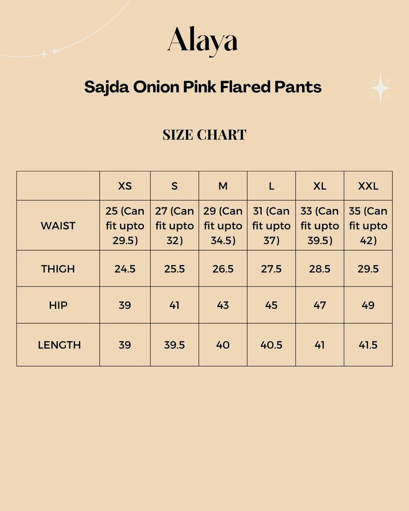 Sajda Onion Pink Flared Pants