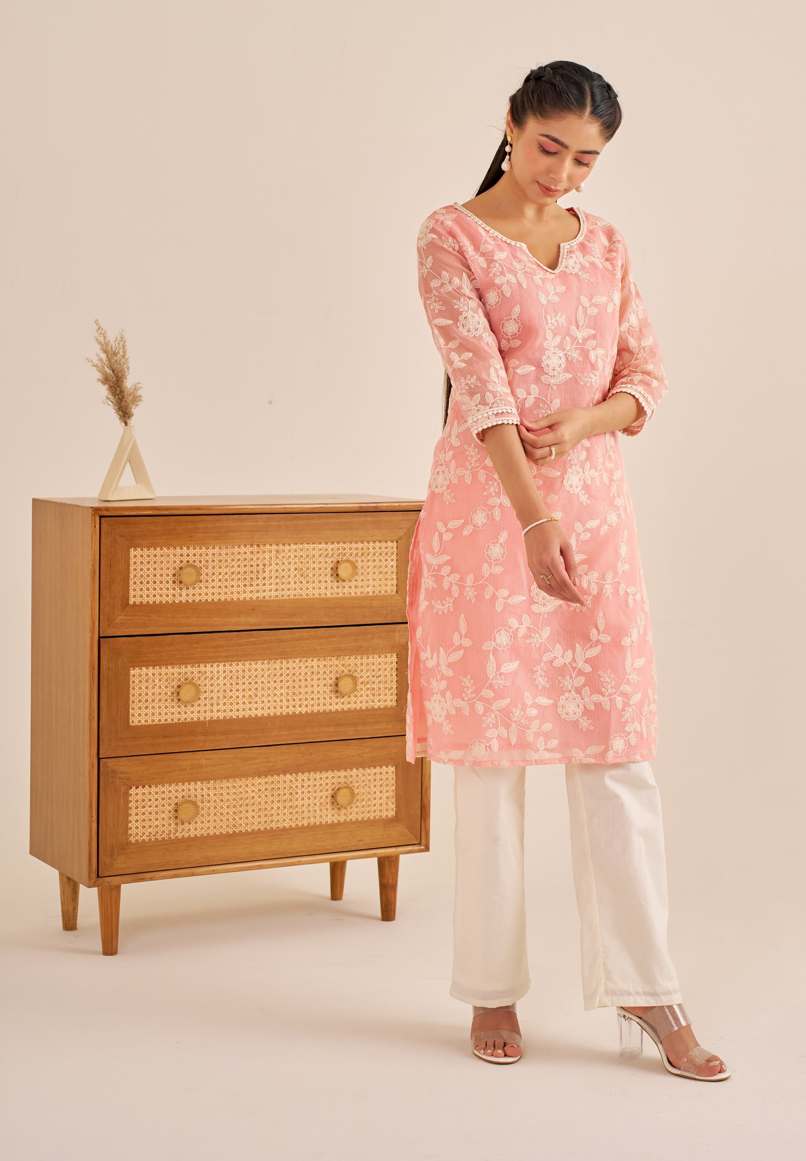 Alaya Meher Soft Pink Classic Kurta