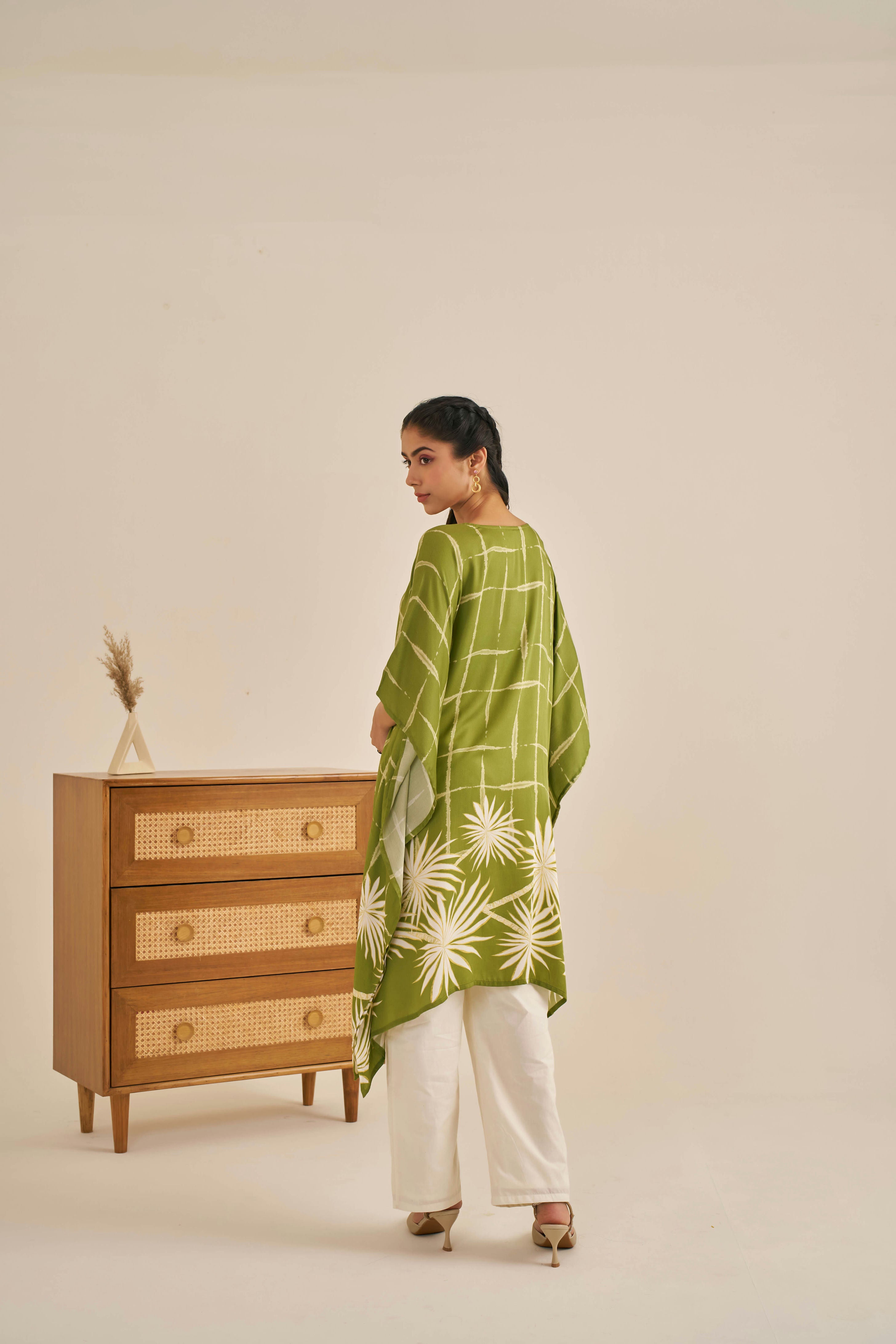 Meher Garden Green Kaftan