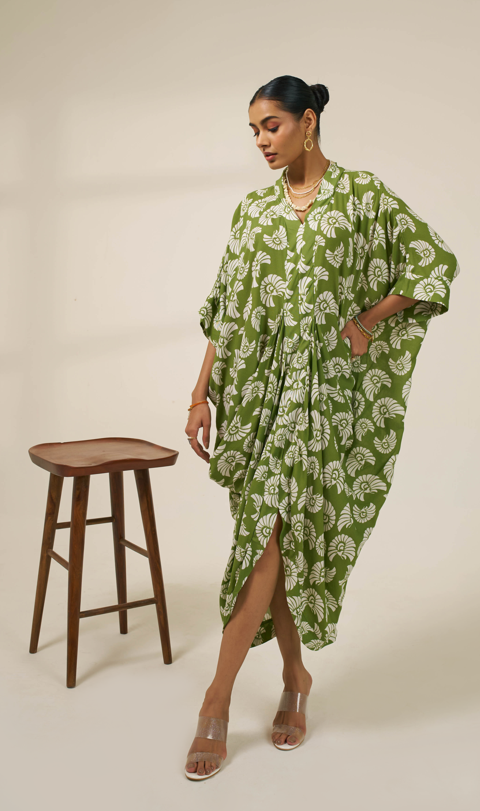 Meher Bahamas Draped Kaftan