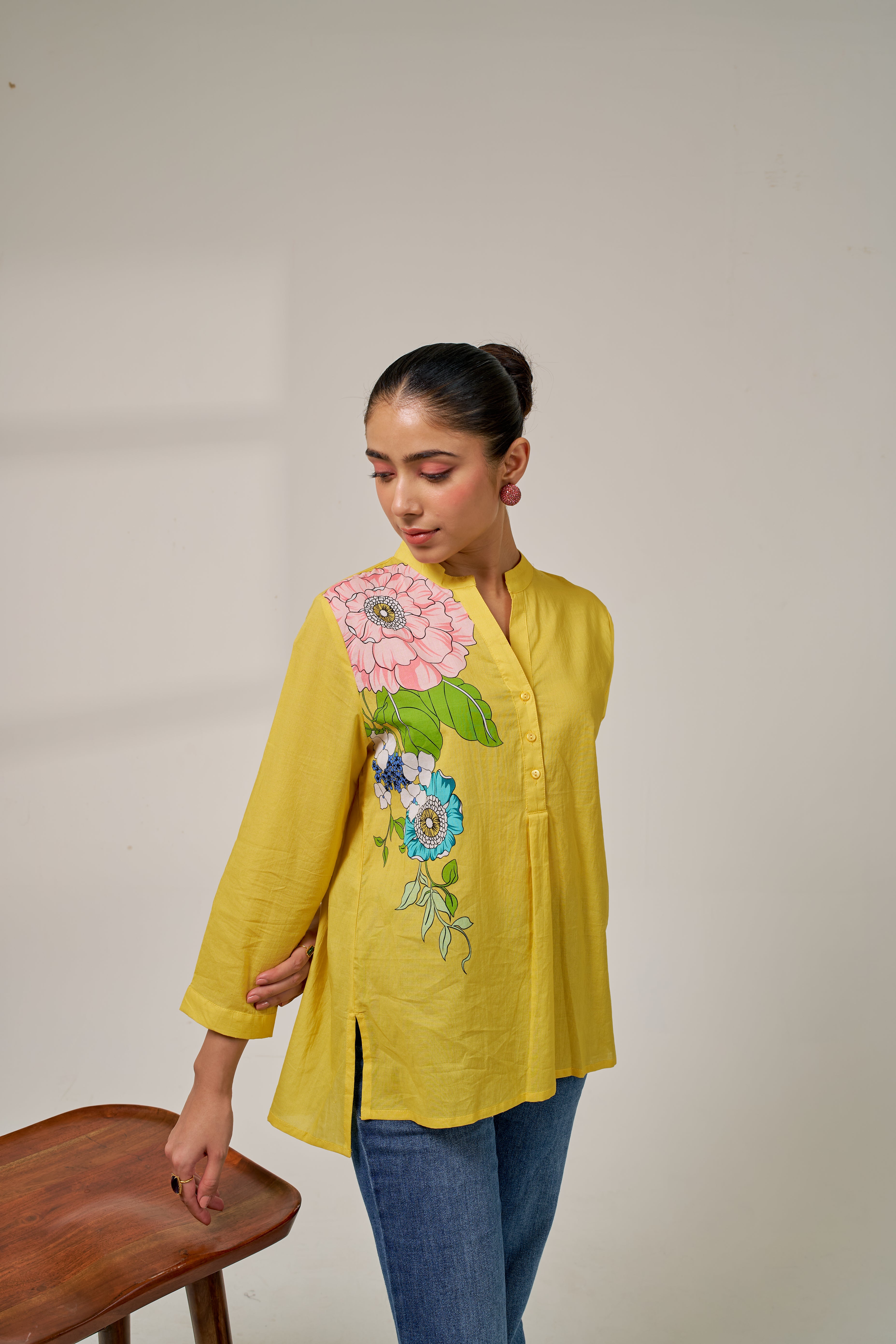 Alaya Meher Sunshine Bloom Yellow Top