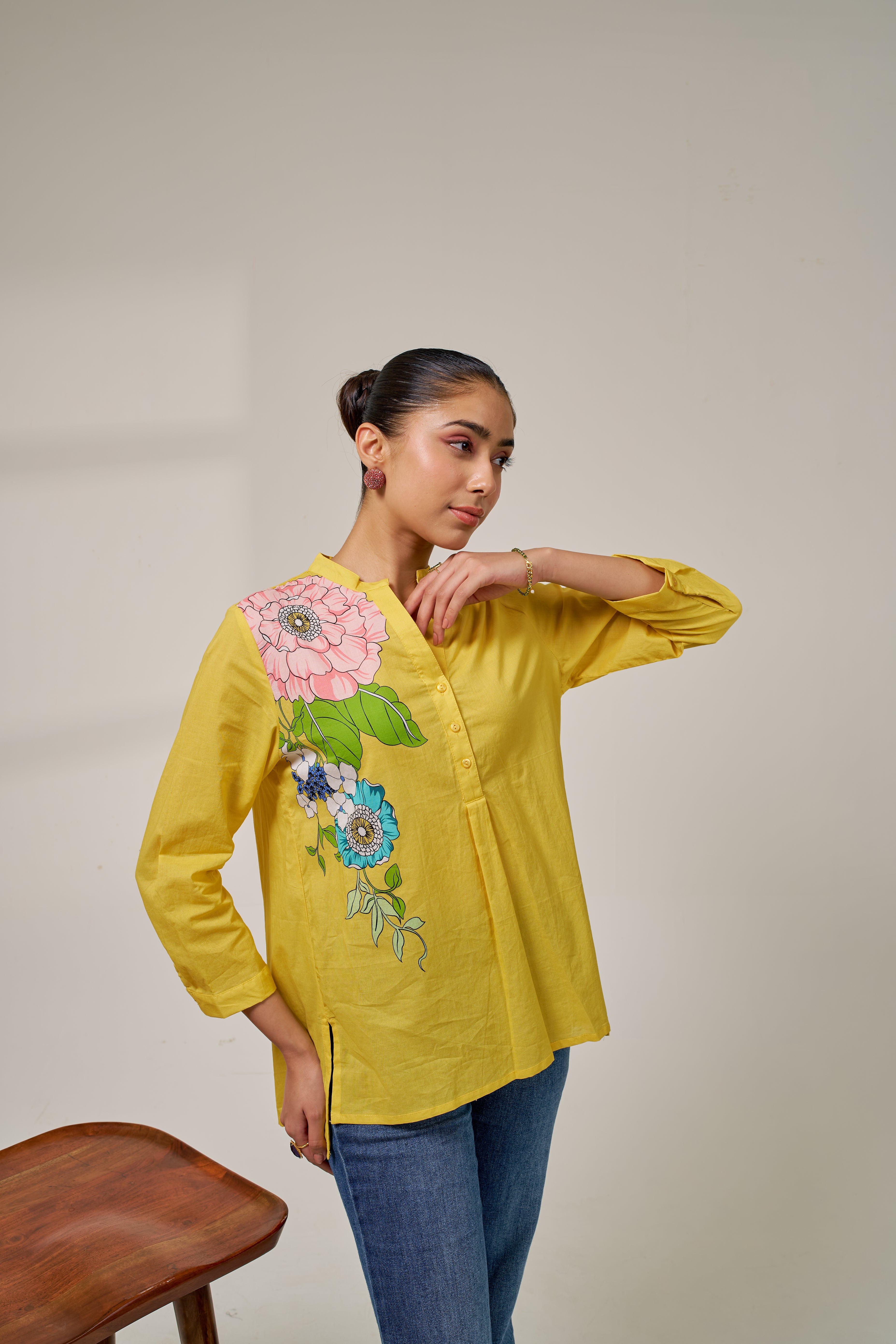 Alaya Meher Sunshine Bloom Yellow Top