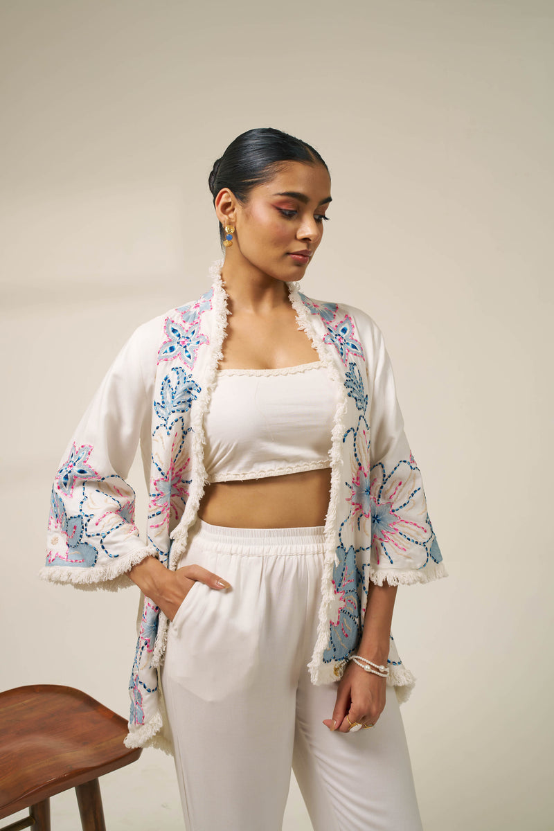 Alaya Meher White Slay Queen Co-ord Set