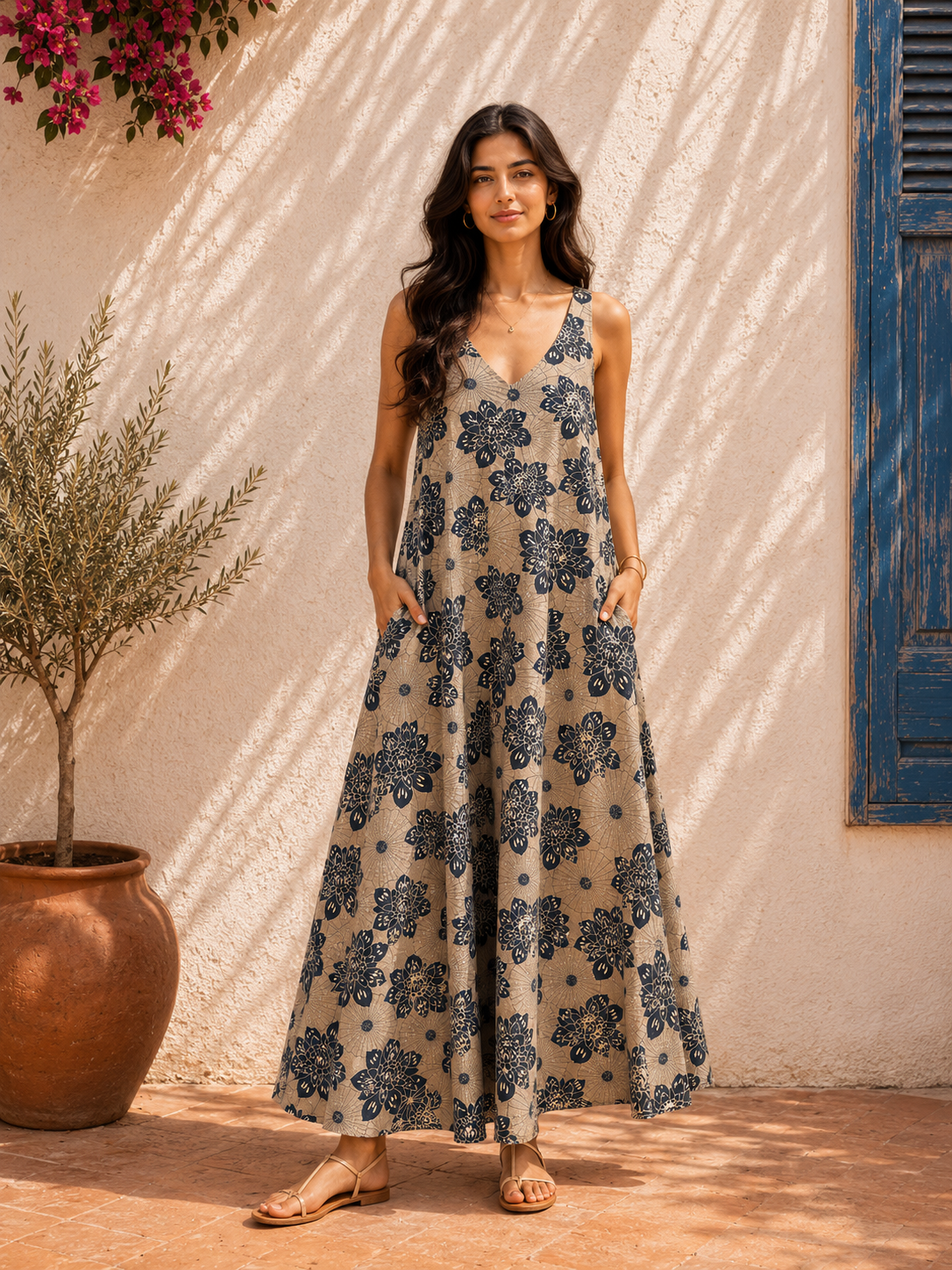 Aahista Mandala Printed Maxi Dress 2