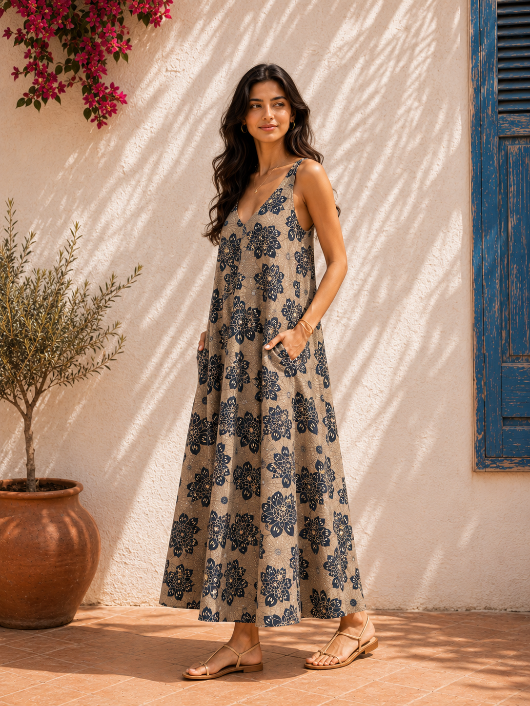 Aahista Mandala Printed Maxi Dress 3