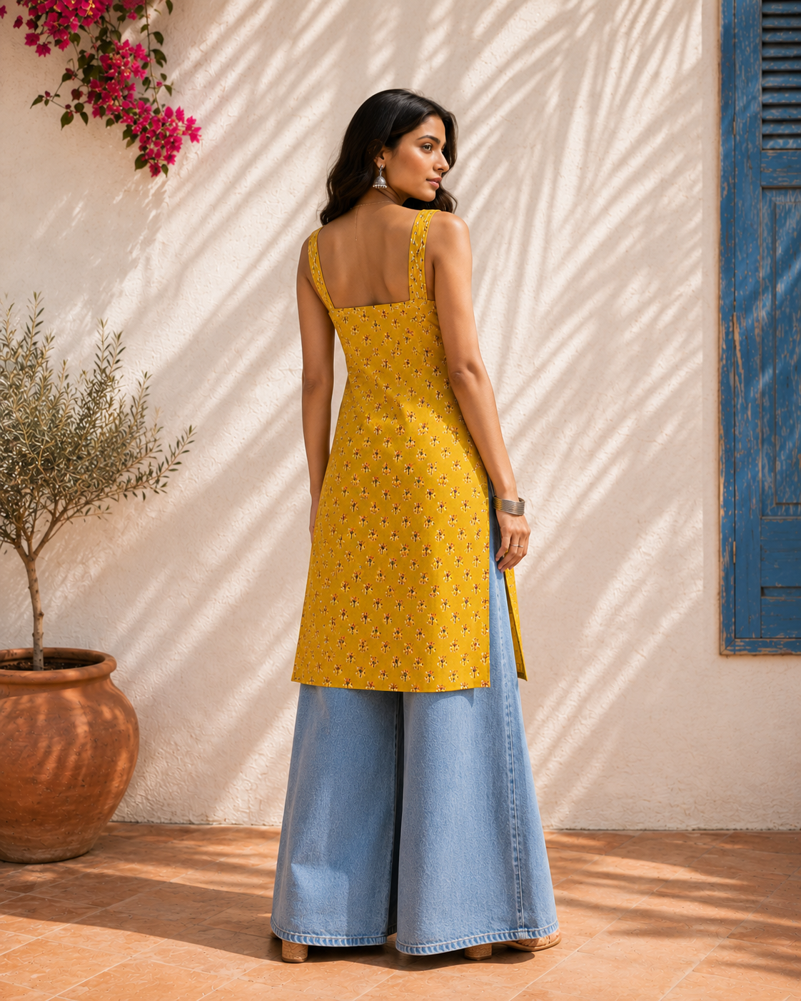 Aahista Marigold Printed Kurti 5