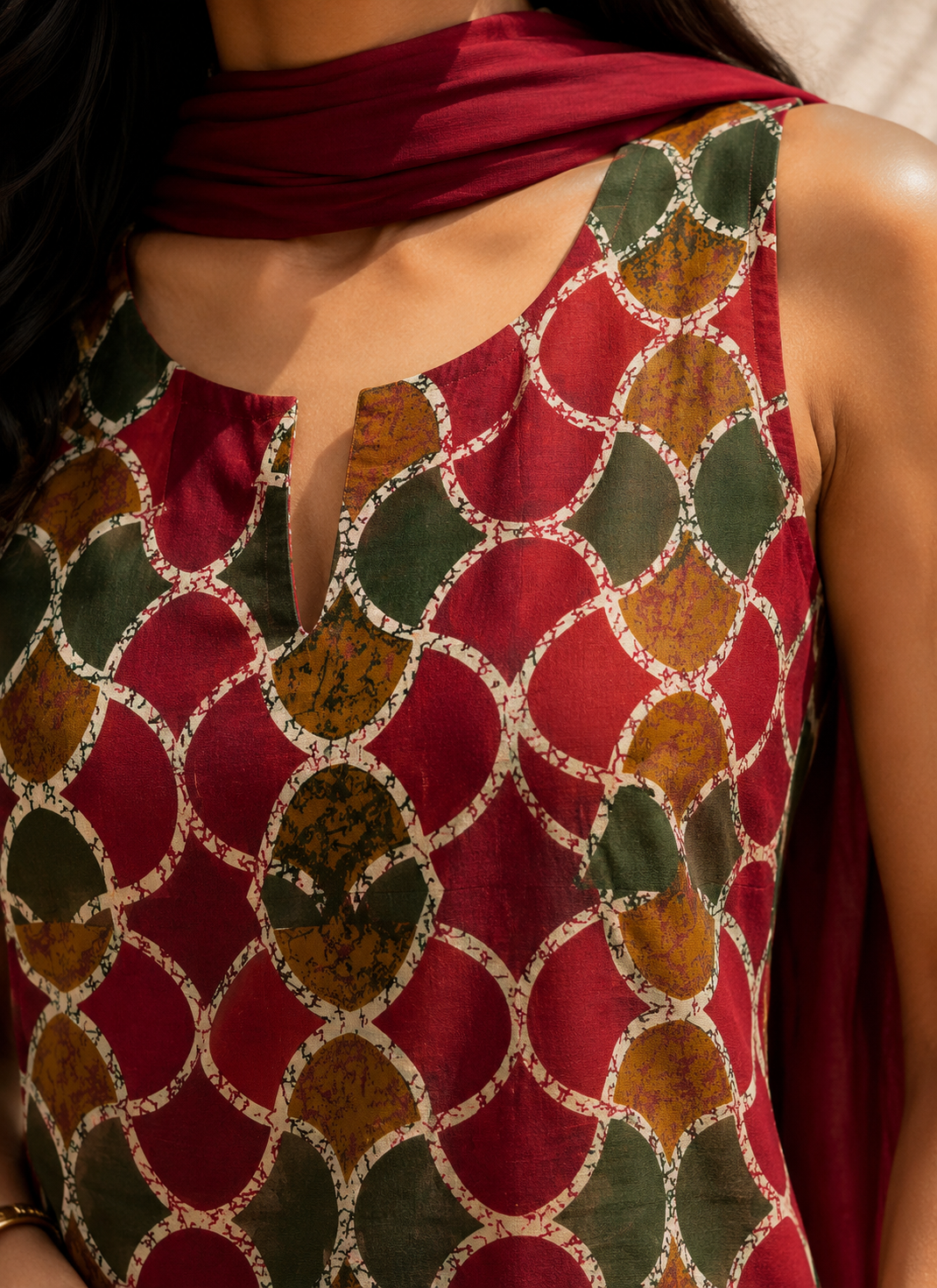 Aahista Maroon Farshi Set with Dupatta 5