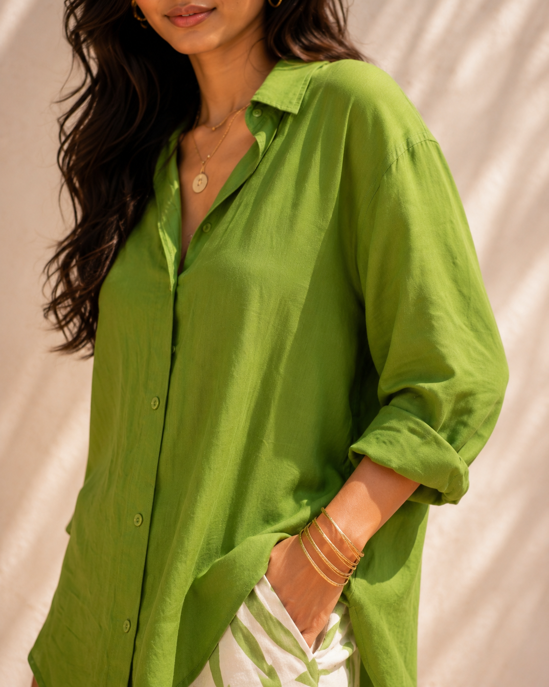 Aahista Palm Green Co-ord Set 4
