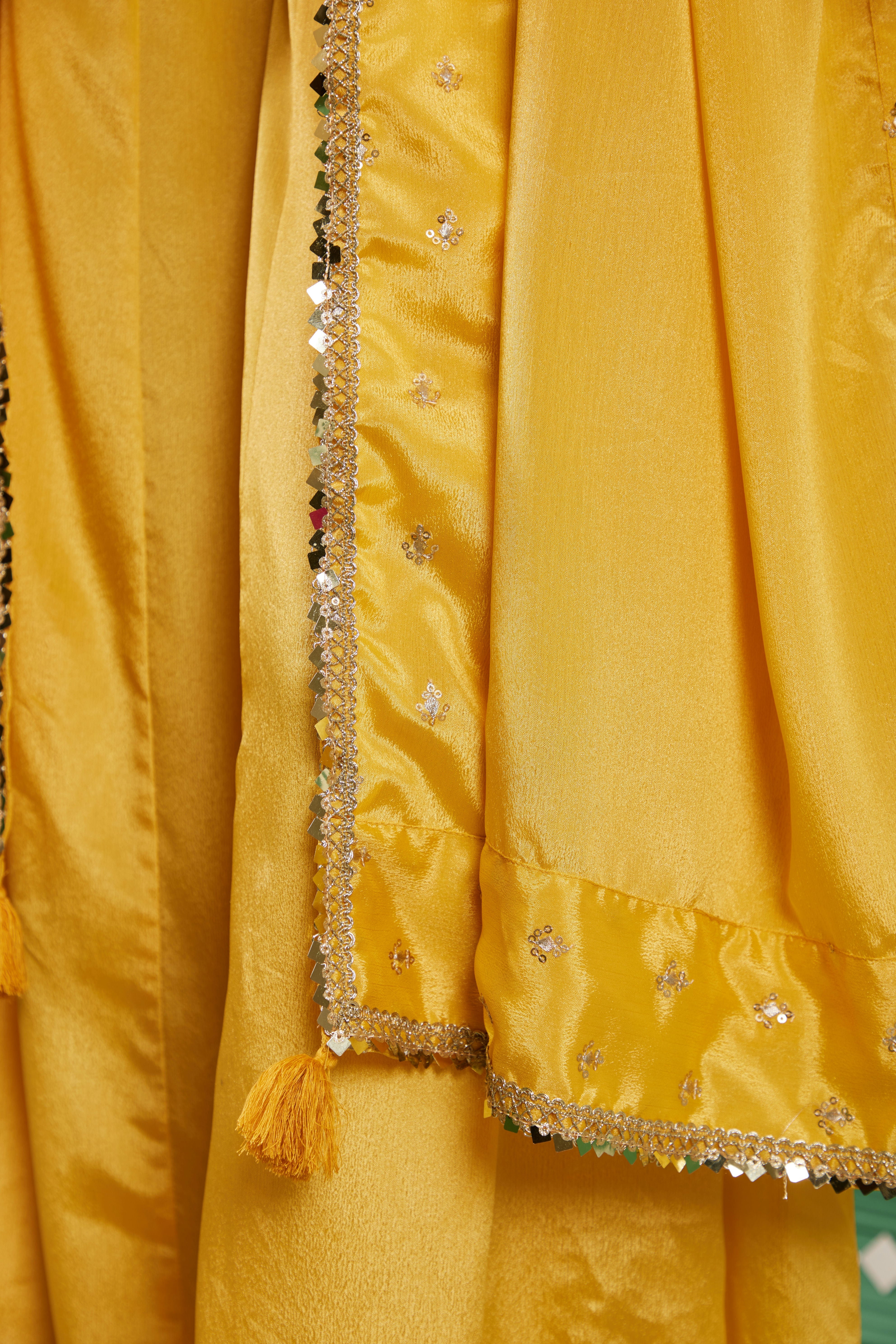 Sajda Yellow Embroidered Set