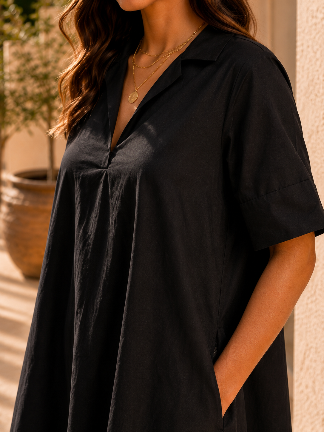 Amalfi Black Short Dress 3