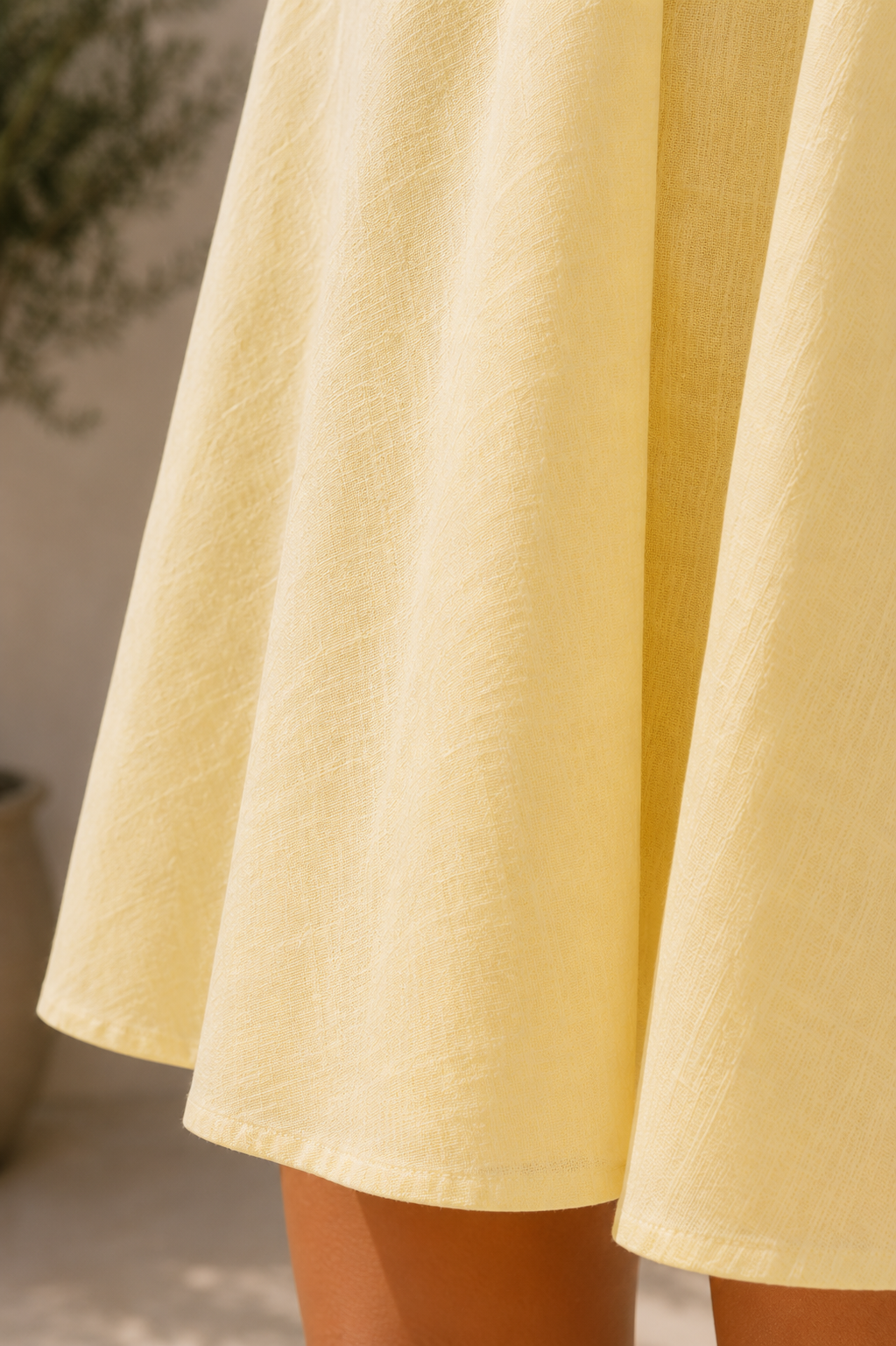 Amalfi Butter Yellow Halter Short Dress 4