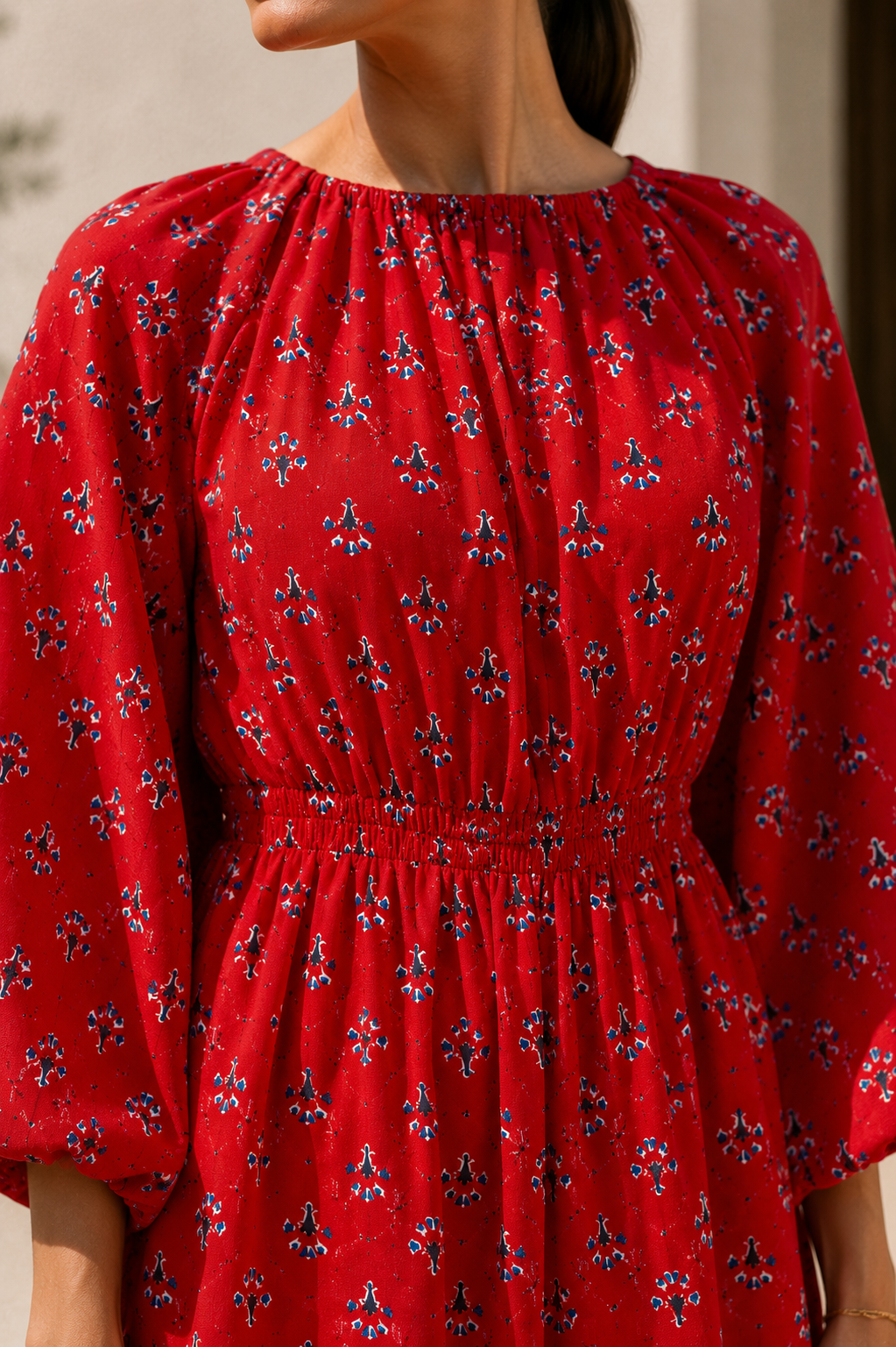 Amalfi Cherry Bloom Mini Dress 4