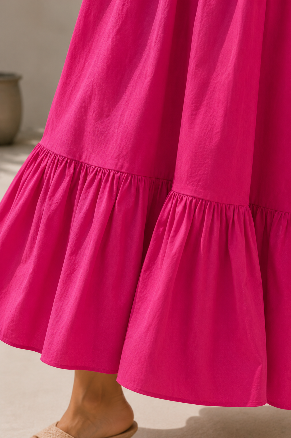 Amalfi Pink Ruffle Strap Maxi Dress 4