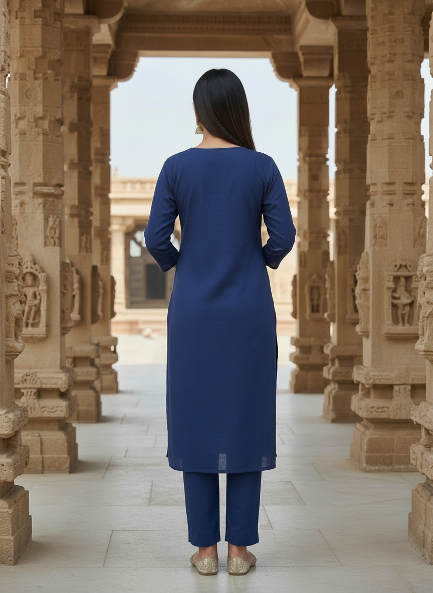 Alaya Select Indigo Flora Co-ord Set