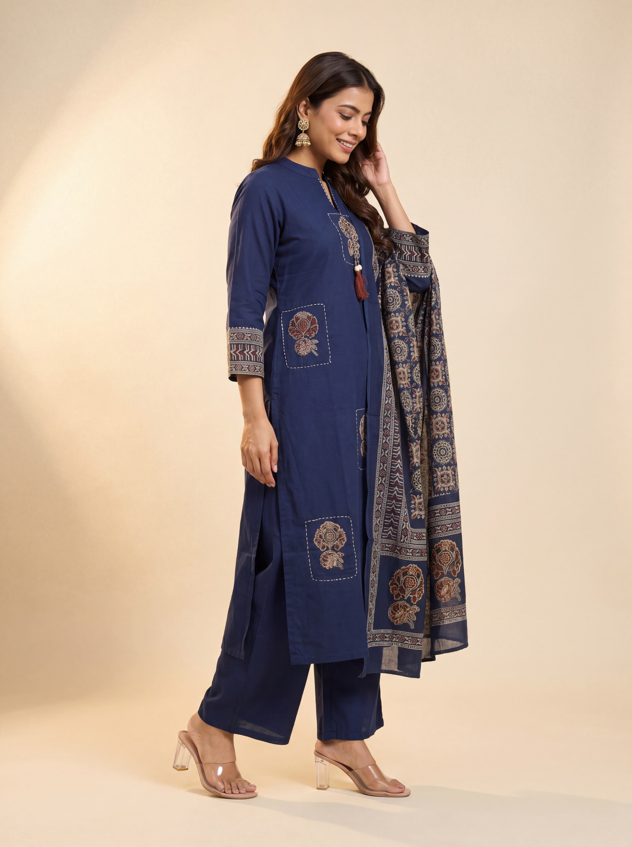 Alaya Select Indigo Ajrakh Kurta Set