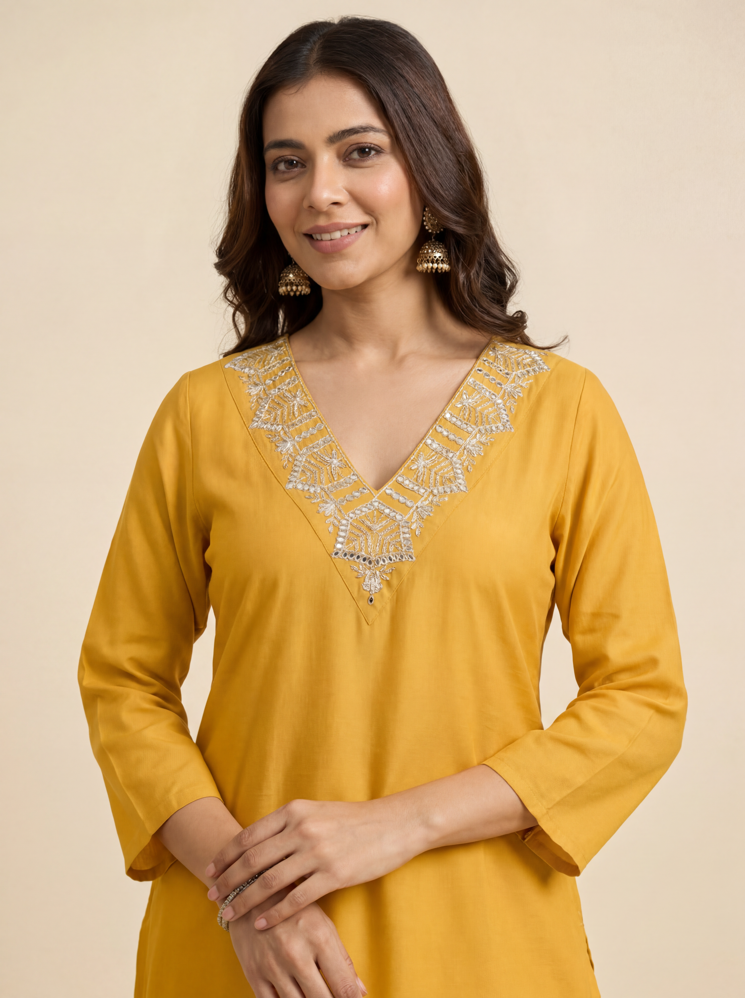 Alaya Select Yellow Zari Kurta Set