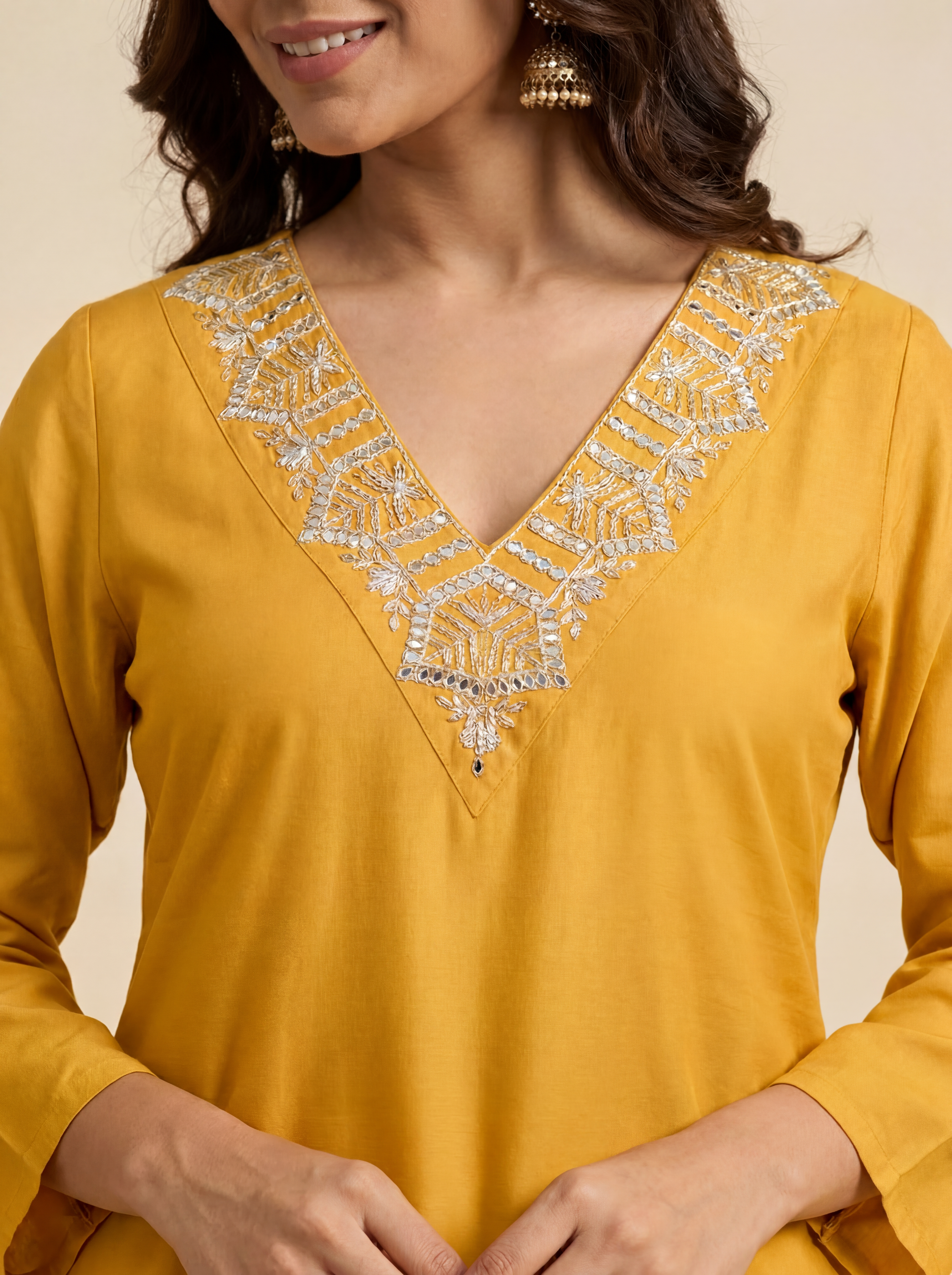 Alaya Select Yellow Zari Kurta Set