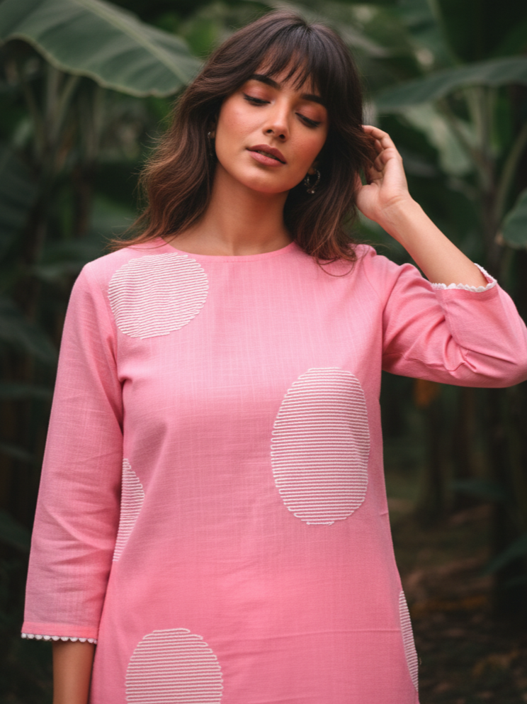 Alaya Select Pink Dot Detail Set