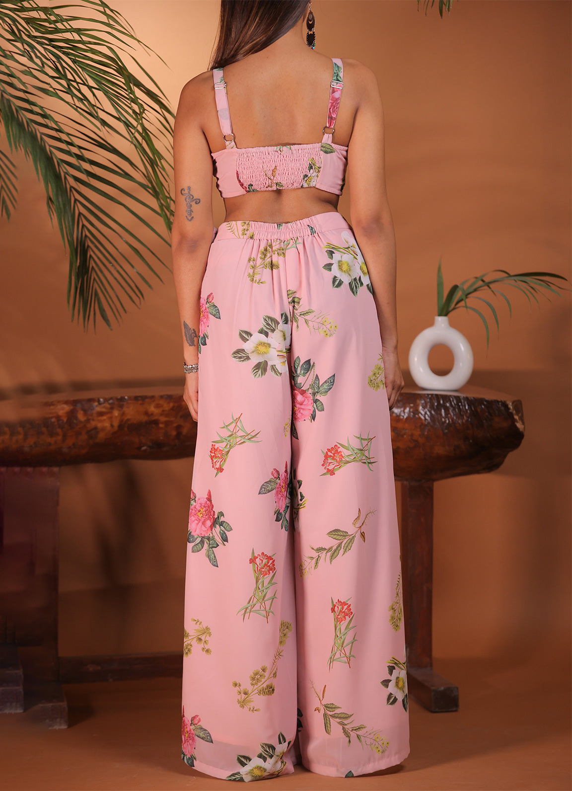 Rose Floral Printed Palazzo