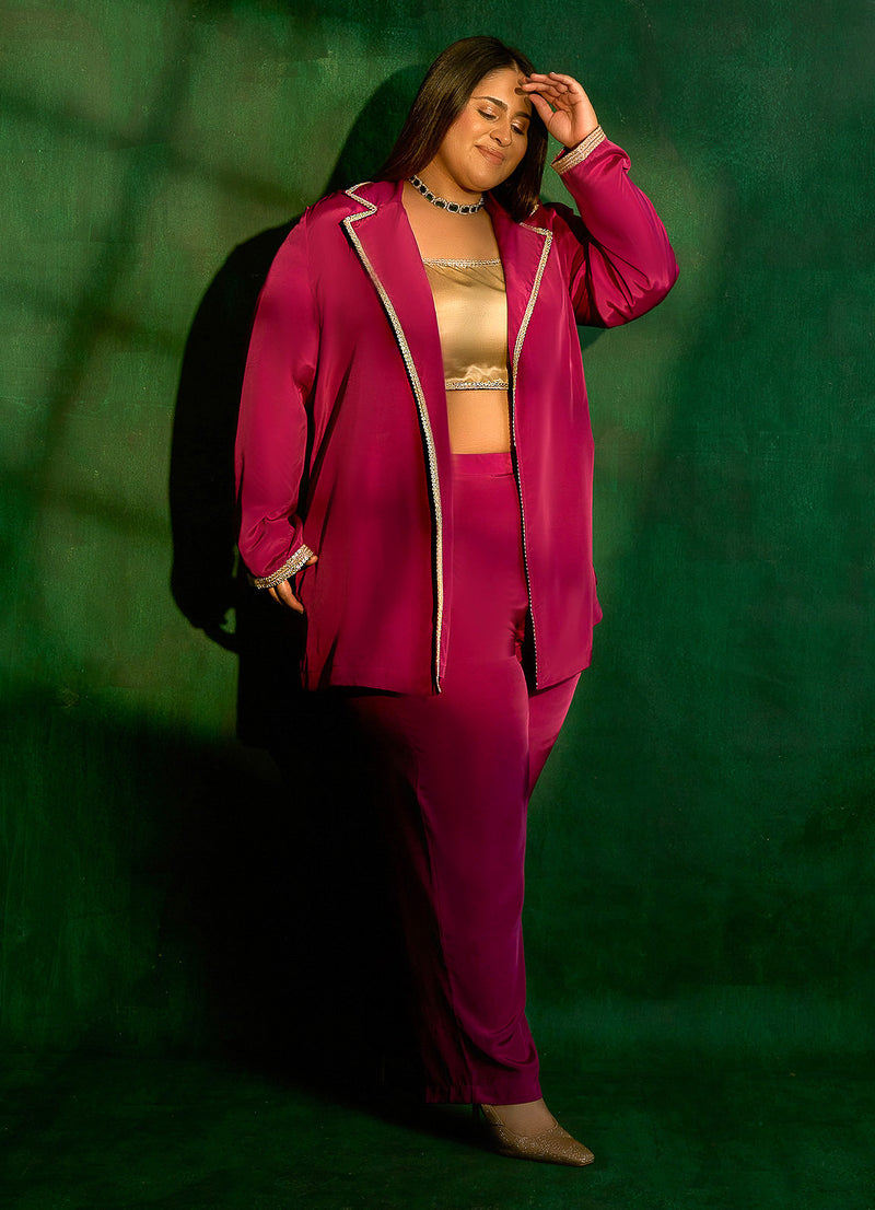 Aashna B Magenta Blazer