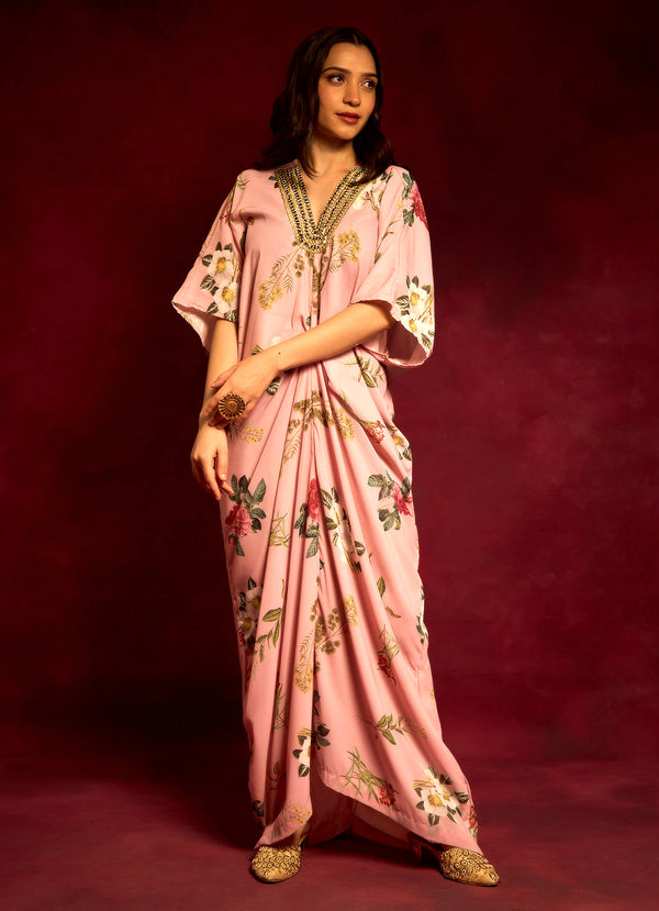 Rose Floral Drape Kaftan