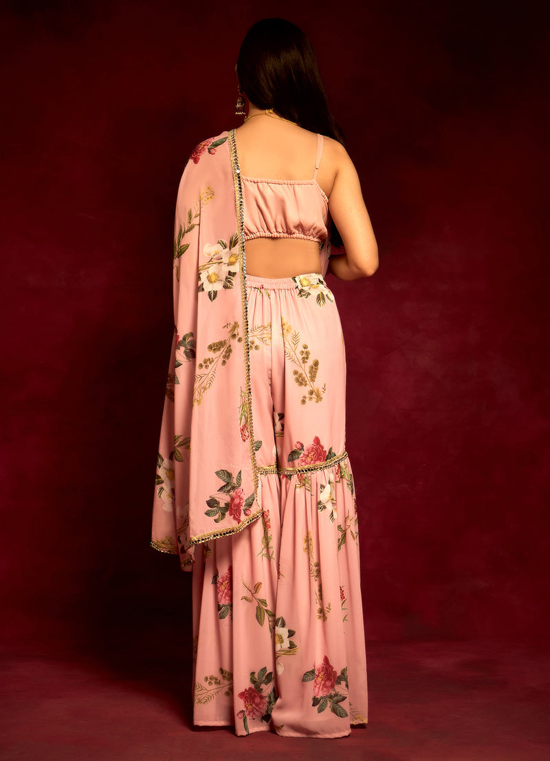 Rose Floral Gharara