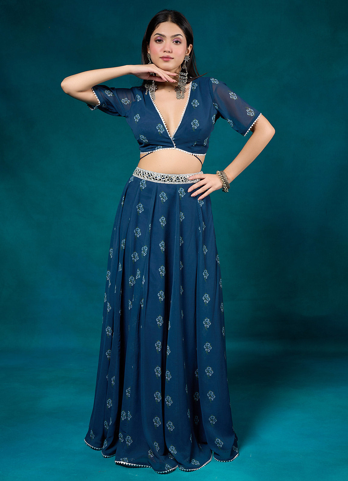 Flowy lehenga skirt best sale