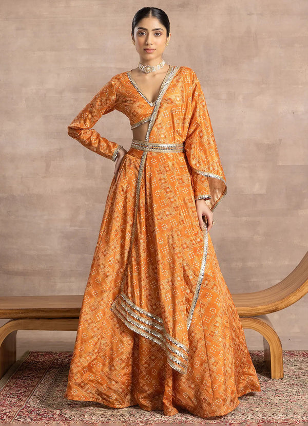 Astoria Mango Yellow Bandhani Dupatta