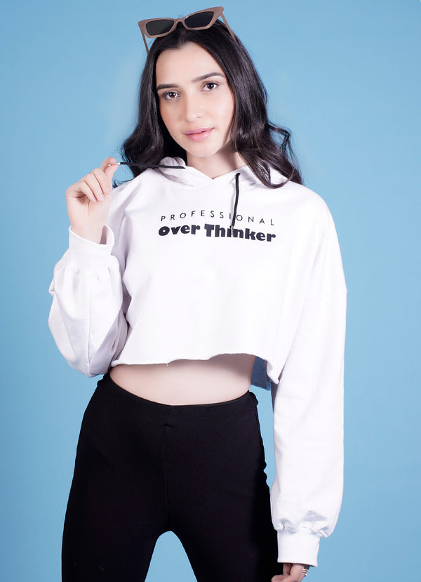 Off-Duty "Professional Overthinker" Crop Hoodie - Alaya by Stage3