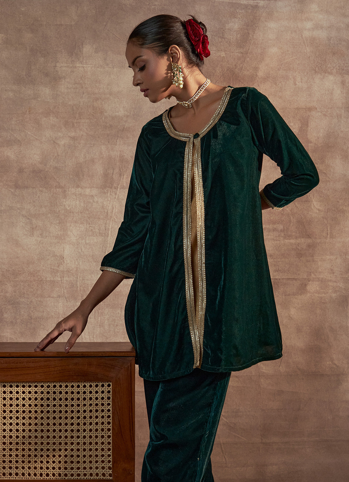 Nayaab Emerald Jacket Kurta