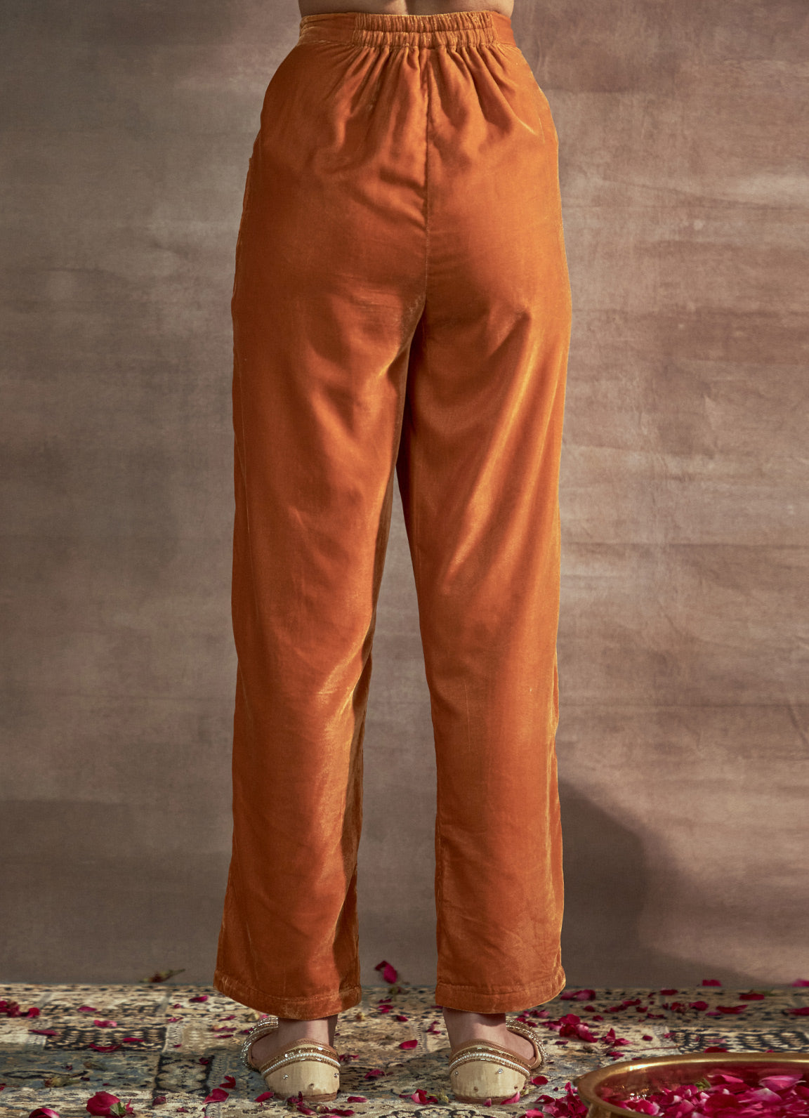 Nayaab Mustard Straight Pants